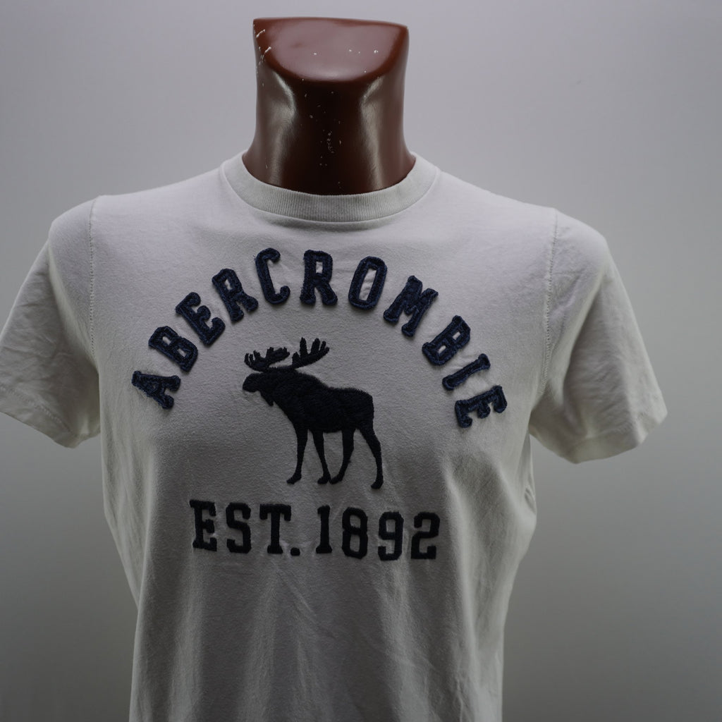 Camiseta Abercrombie & Fitch para Hombre - Blanca, L (Usada en Muy Buen Estado)