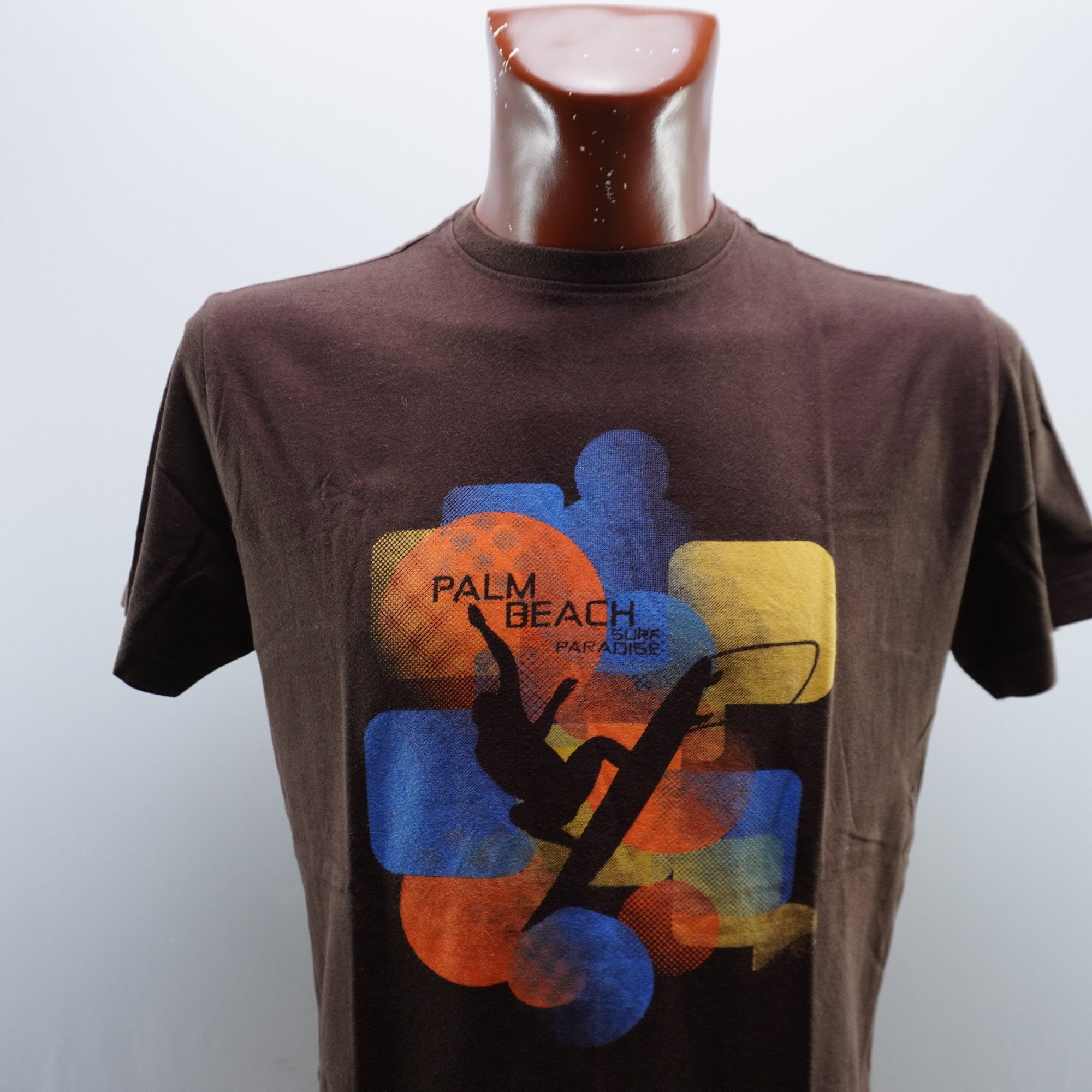 Camiseta de Manga Corta Palm Beach para Hombre Usada - Marrón, M