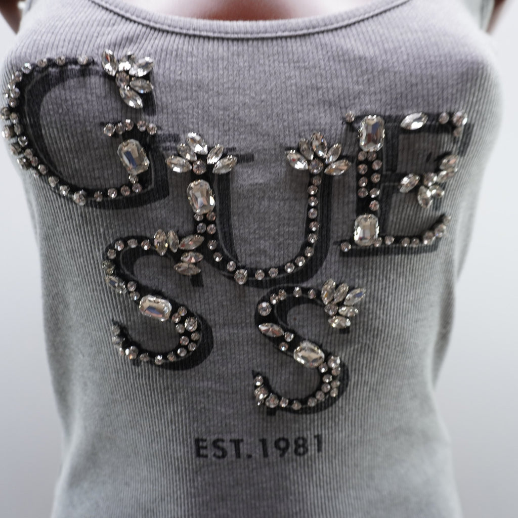 Camiseta Guess para Mujer Usada - Gris, S