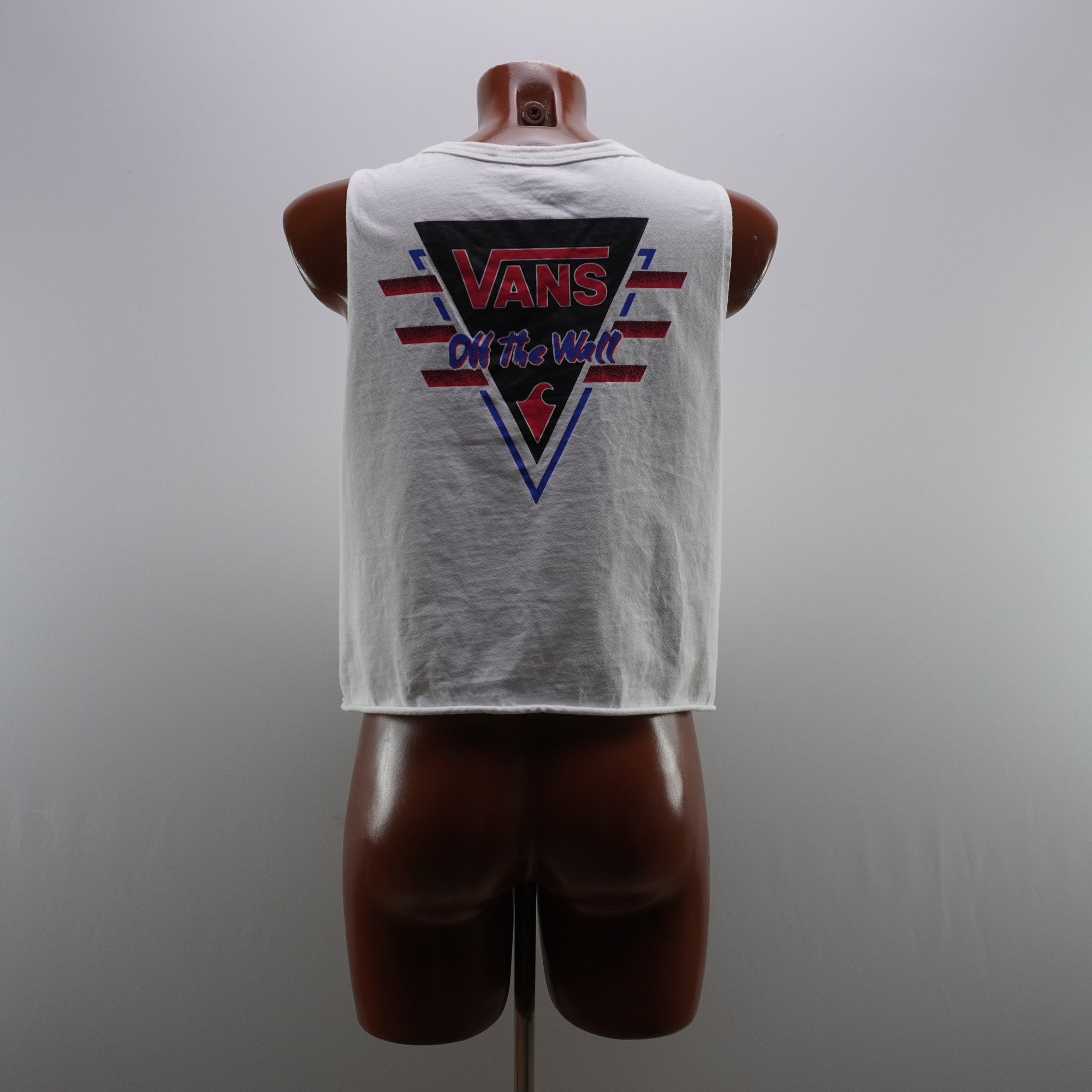 Camiseta de Manga Corta Vans para Mujer - Blanco, XL, Usada en Muy Buen Estado