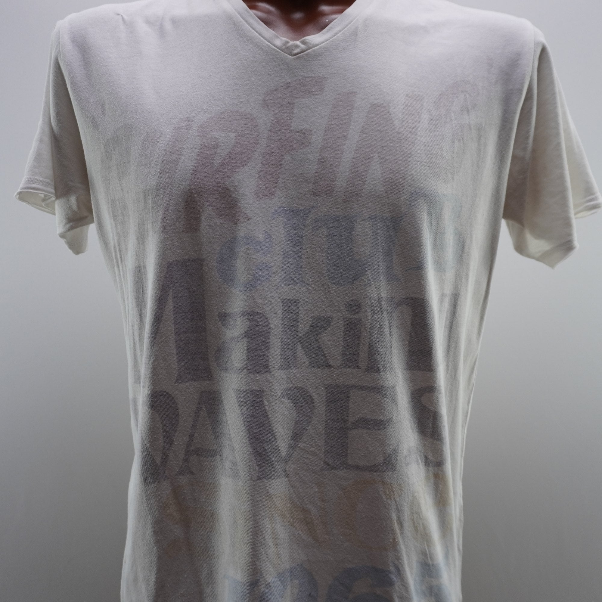 Camiseta Springfield para Hombre Usada - Blanca, Pequeño (S)