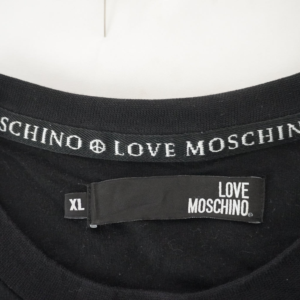 Camiseta de Manga Corta Moschino para Mujer - Negro, XL, Usada en Muy Buen Estado