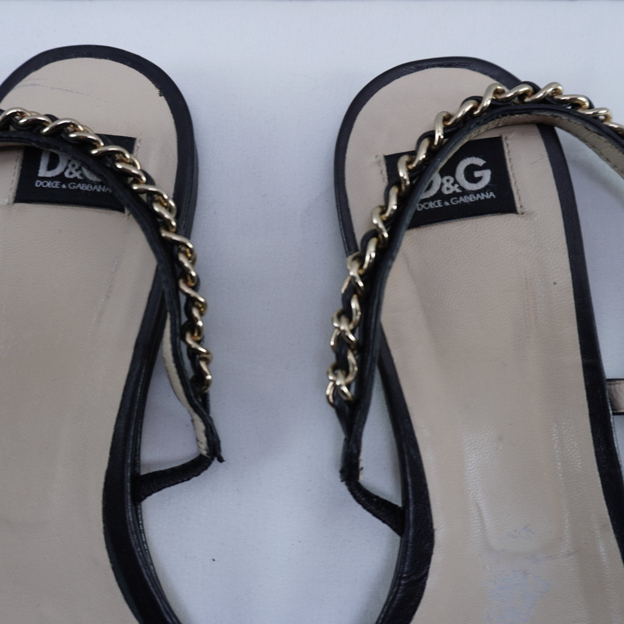 Sandalias Dolce & Gabbana para Mujer - Negro, Talla 38, Usadas en Muy Buen Estado