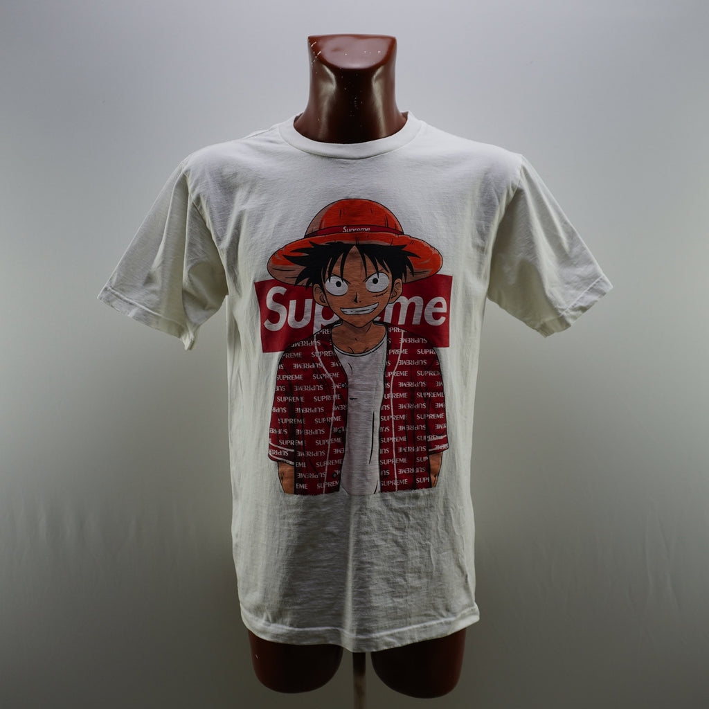 Camiseta de Manga Corta Supreme para Hombre Usada - Blanca, XL