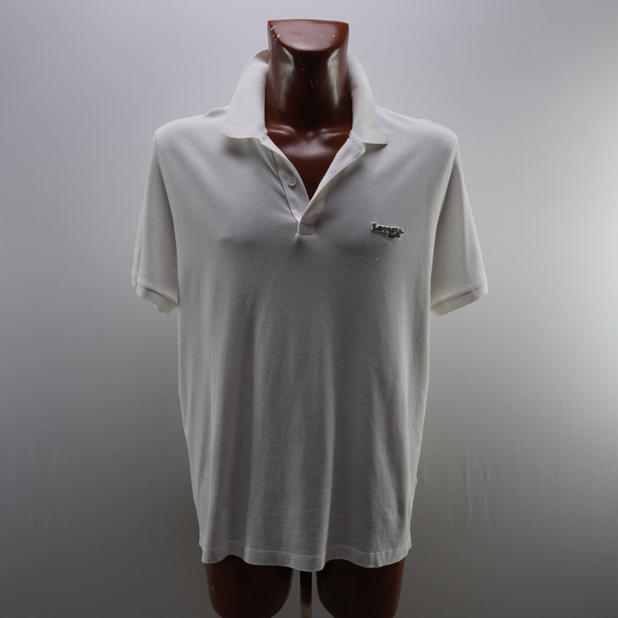 Camiseta Lacoste para Hombre Usada - Blanca, XXL