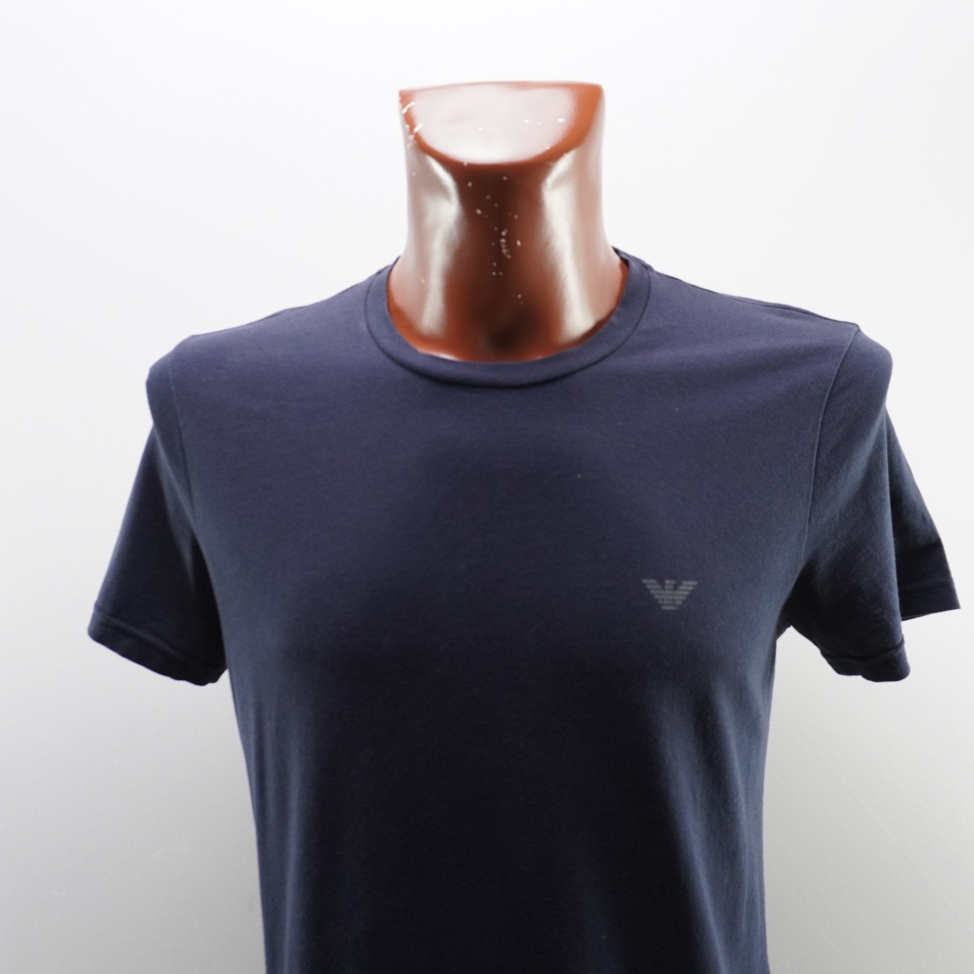 Camiseta de Manga Corta Emporio Armani para Hombre - Azul Marino, S, Usada en Muy Buen Estado