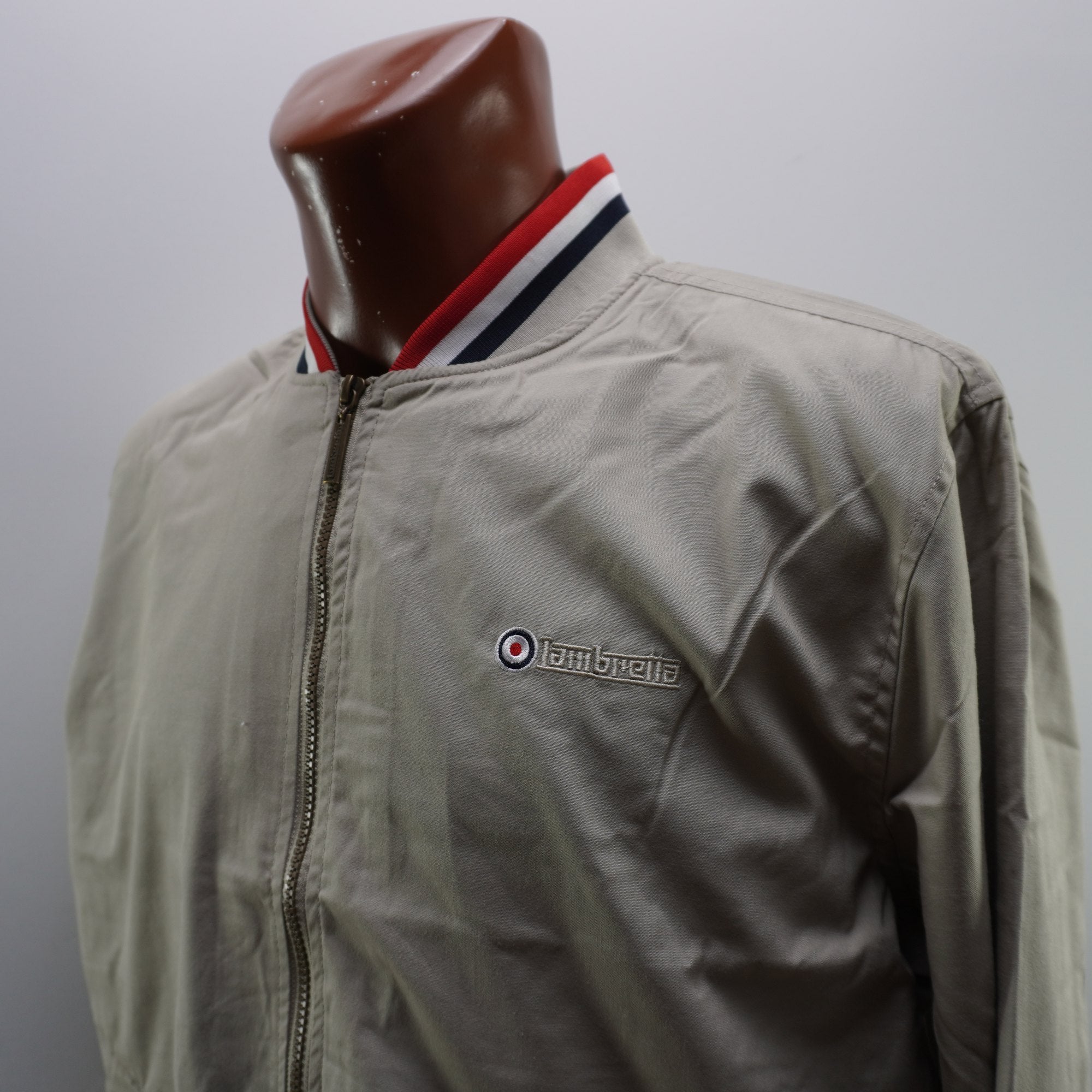 Chaqueta Bomber Lambretta para Hombre Usada - Beige, XL