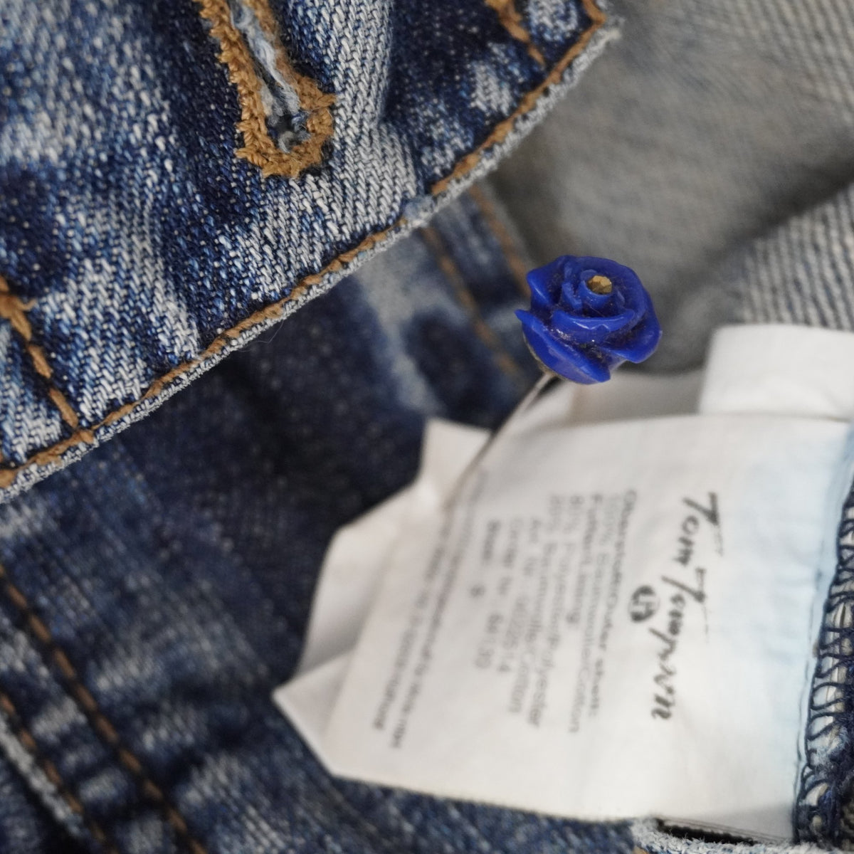 Cazadora Vaquera Tom Thompson para Hombre Usada - Azul, Pequeño (S)