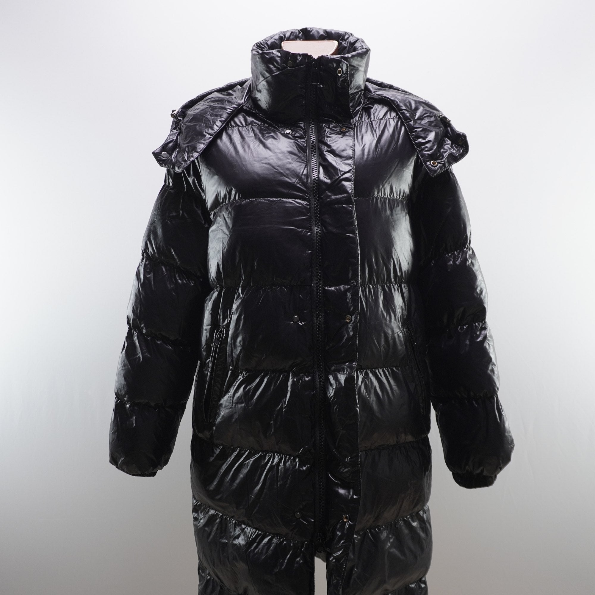 Parka Italian Style para Mujer Nueva con Etiquetas - Negra, L