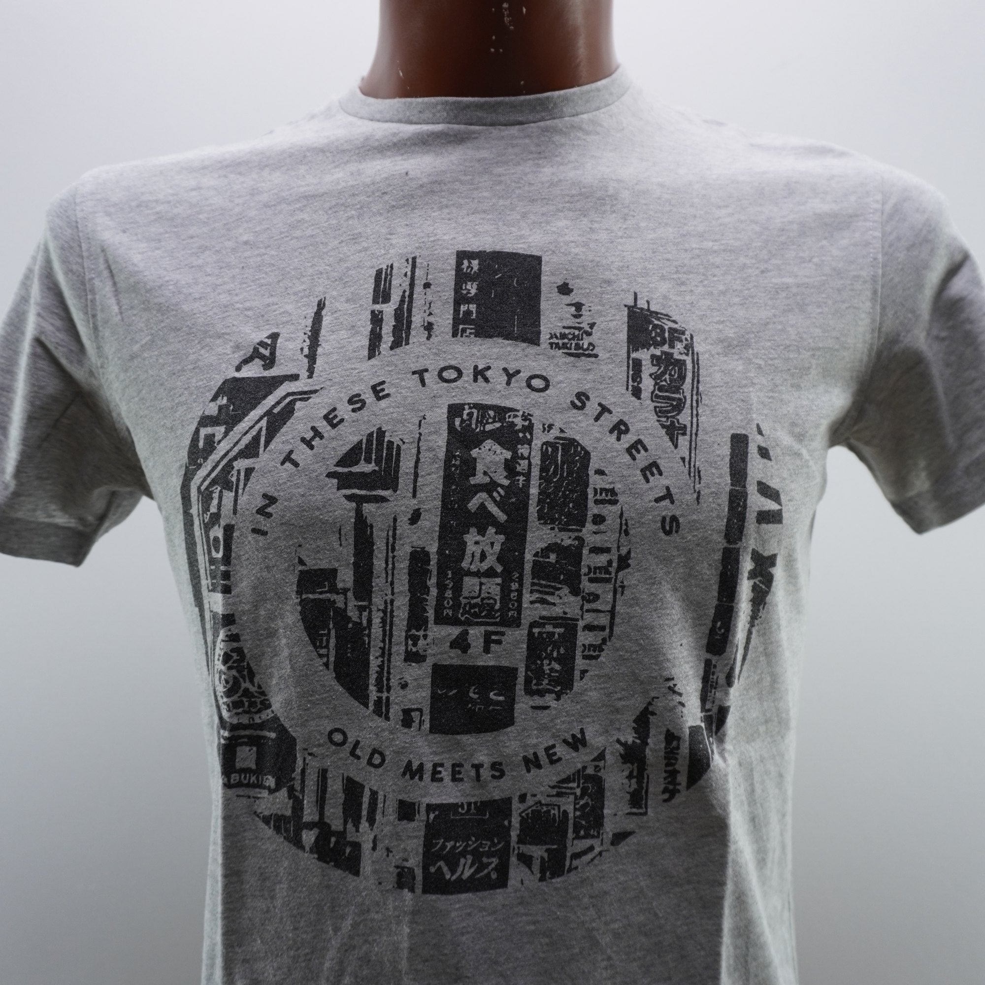 Camiseta de Manga Corta Tex para Hombre Usada - Gris, S