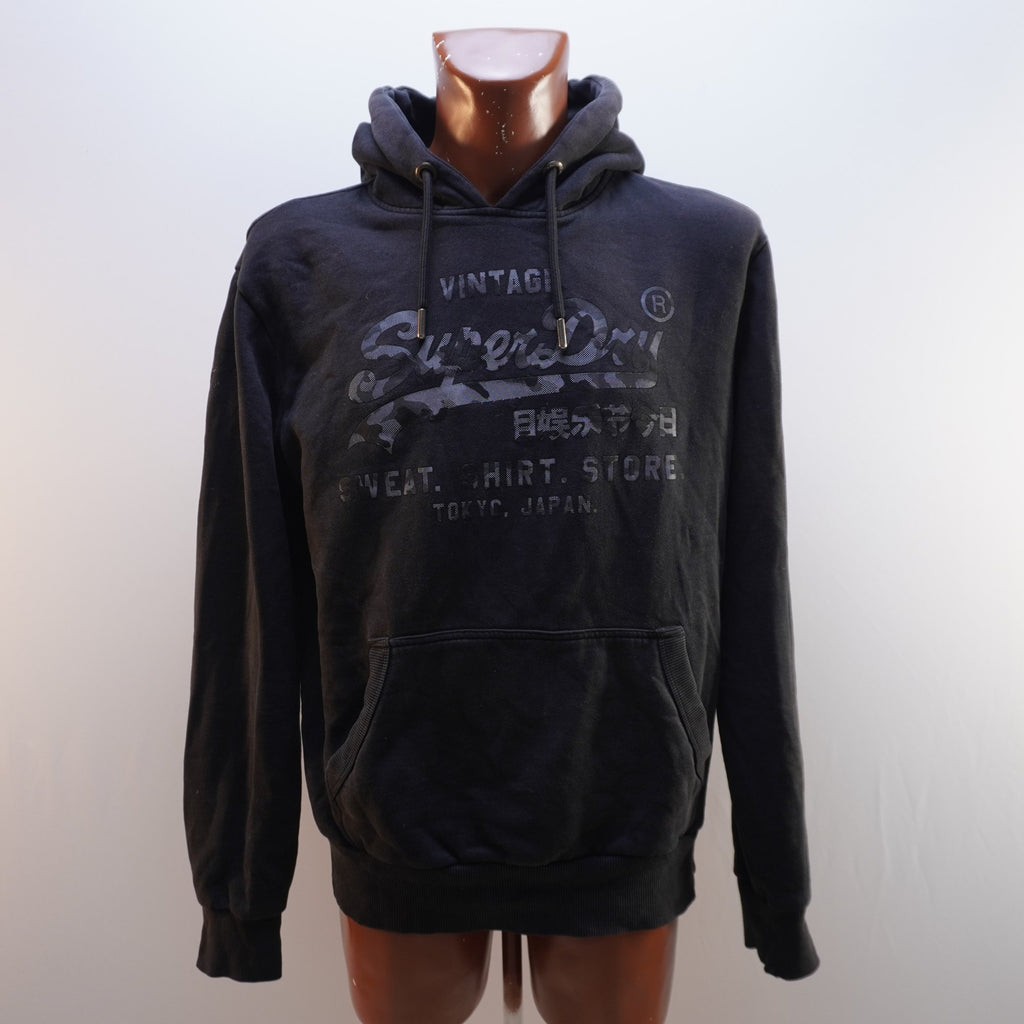 Sudadera con Capucha Superdry para Hombre Usada - Negra, L