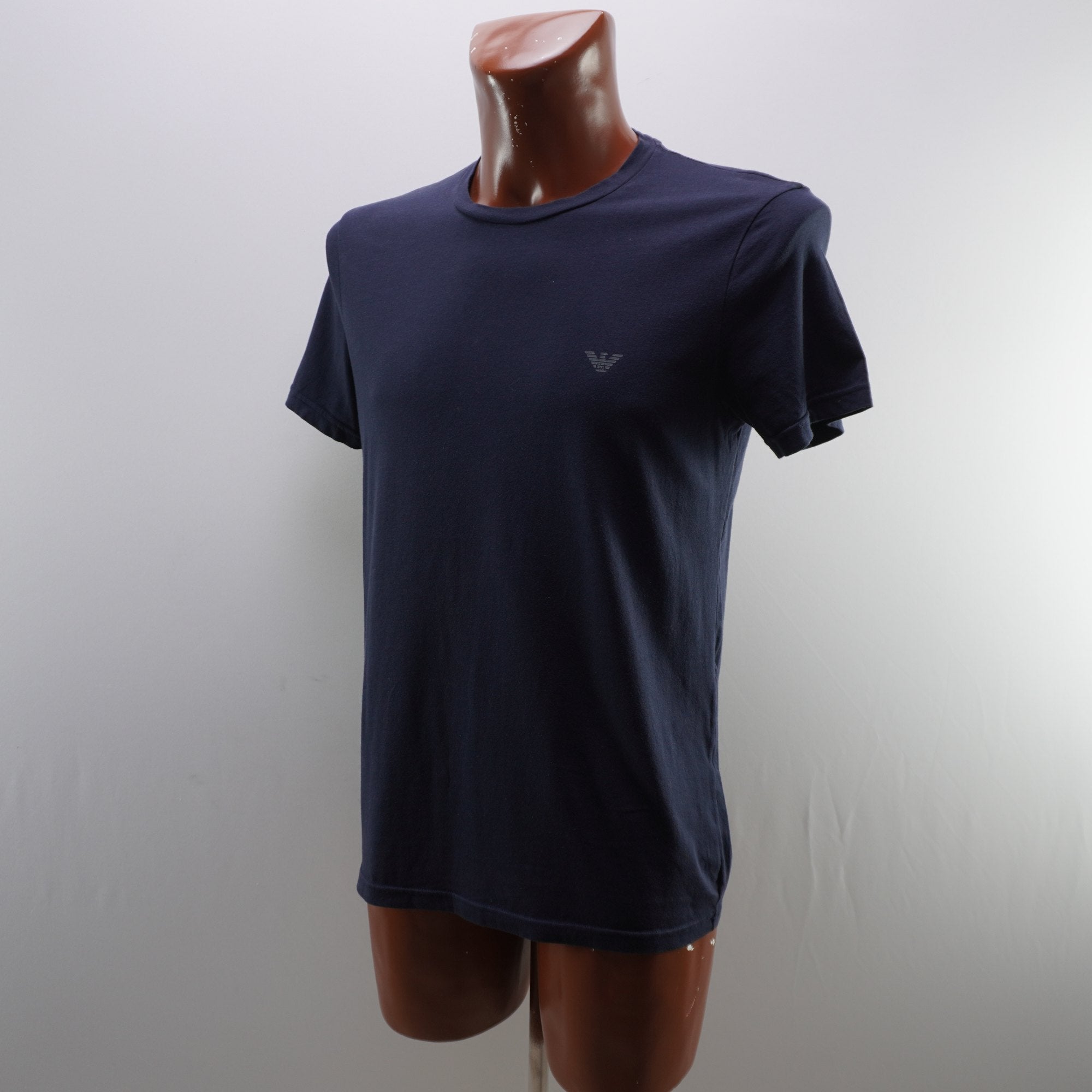 Camiseta de Manga Corta Emporio Armani para Hombre - Azul Marino, S, Usada en Muy Buen Estado