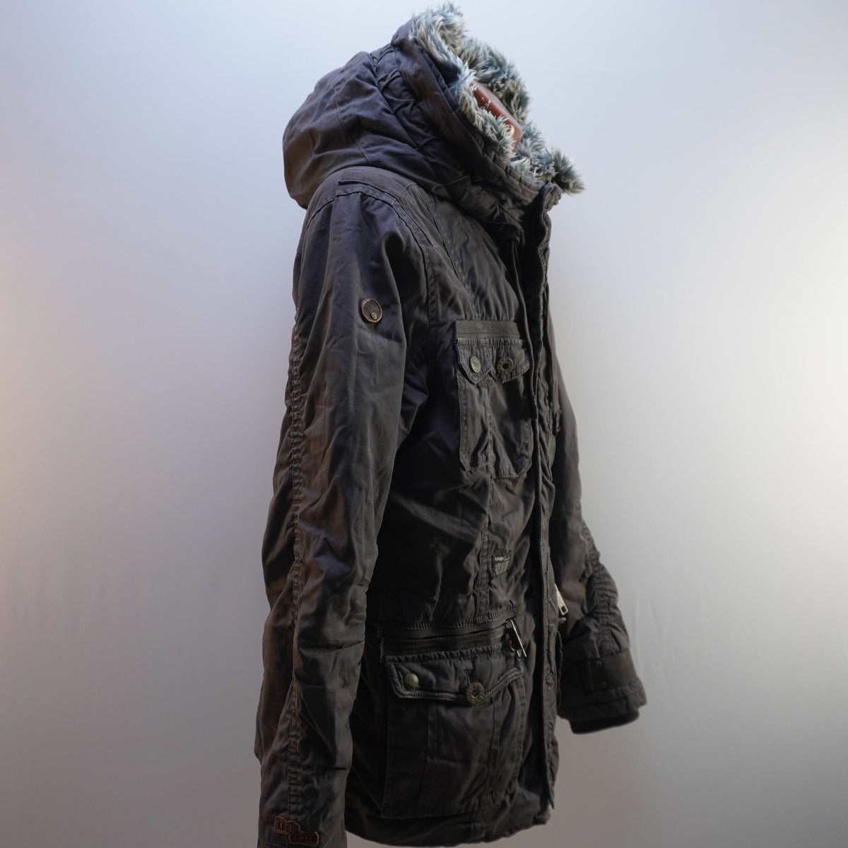 Parka Khujo para Hombre Usada - Gris, XXL