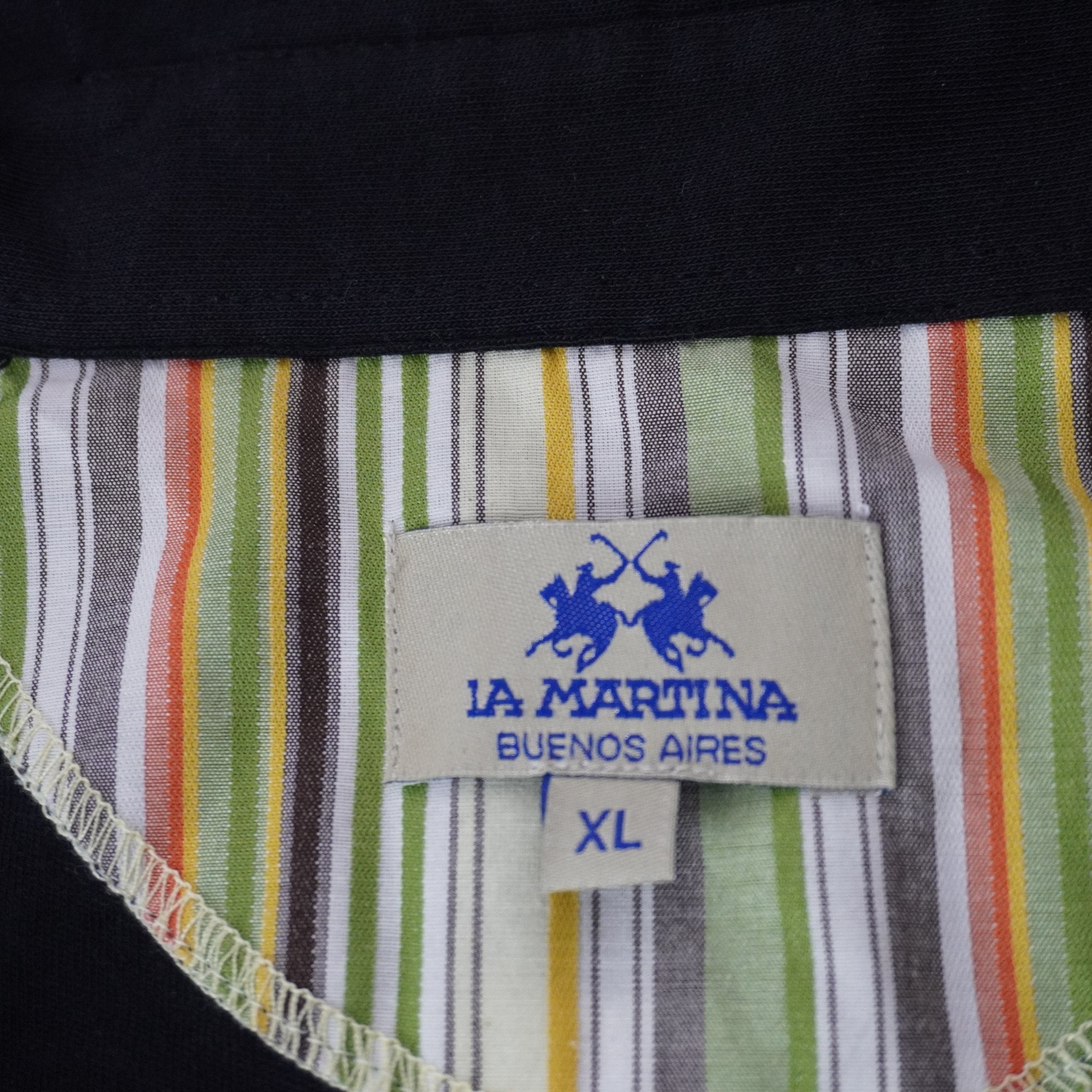Camiseta de Manga Corta La Martina para Mujer Usada - Negro, XXL
