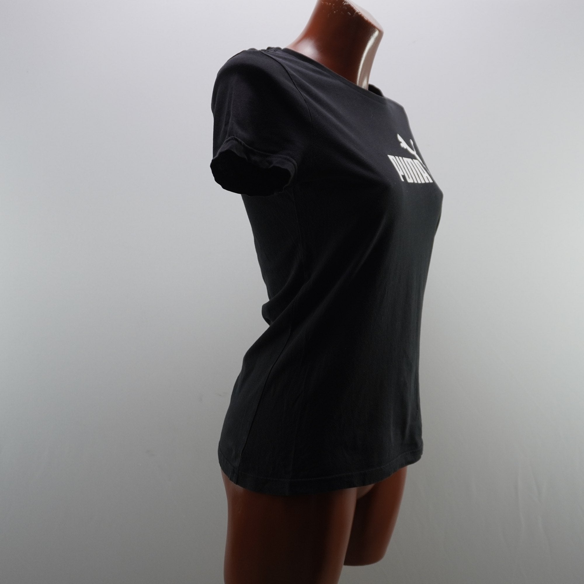 Camiseta de Manga Corta Puma para Mujer - Negro, L, Usada en Muy Buen Estado