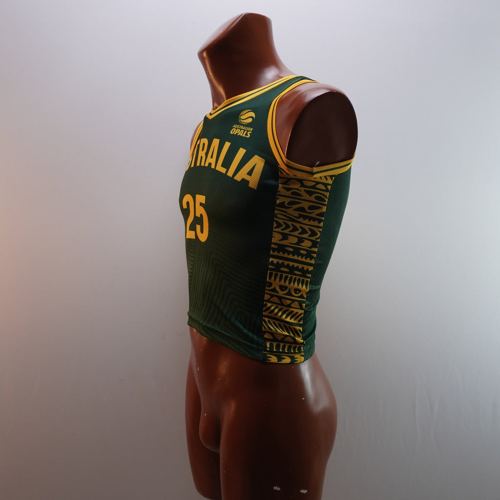 Camiseta de Manga Corta Eleven Australia para Hombre Usada - Verde, XXXS