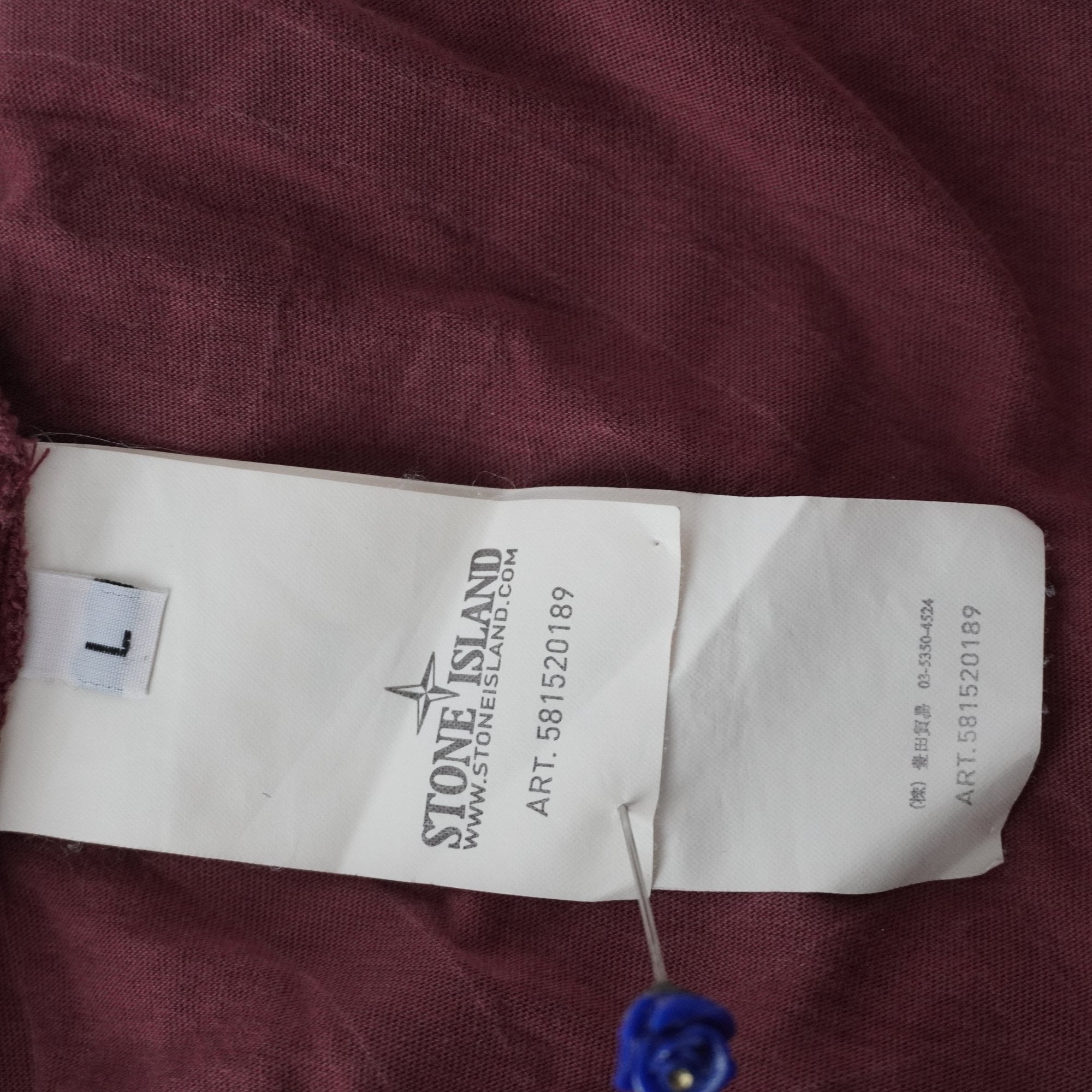 Camiseta de Manga Corta Stone Island para Hombre Usada - Roja, L