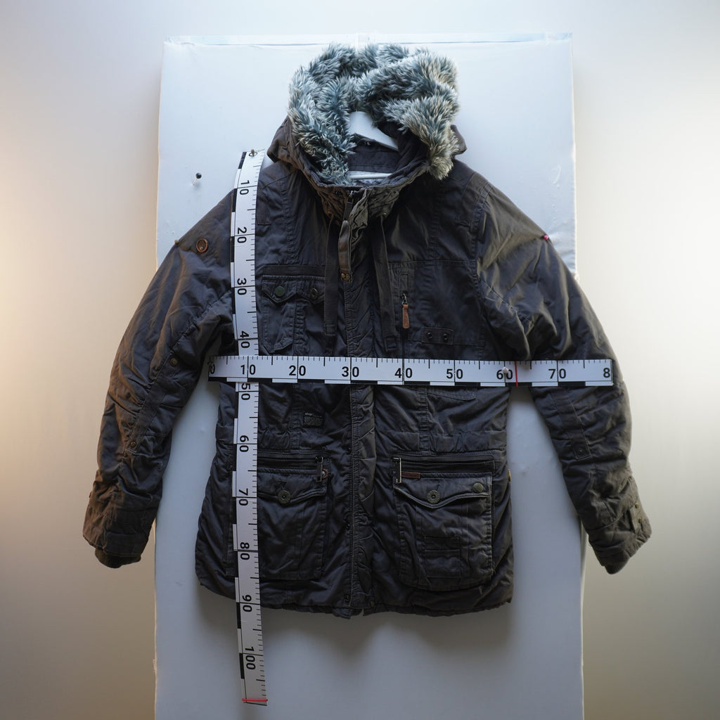 Parka Khujo para Hombre Usada - Gris, XXL