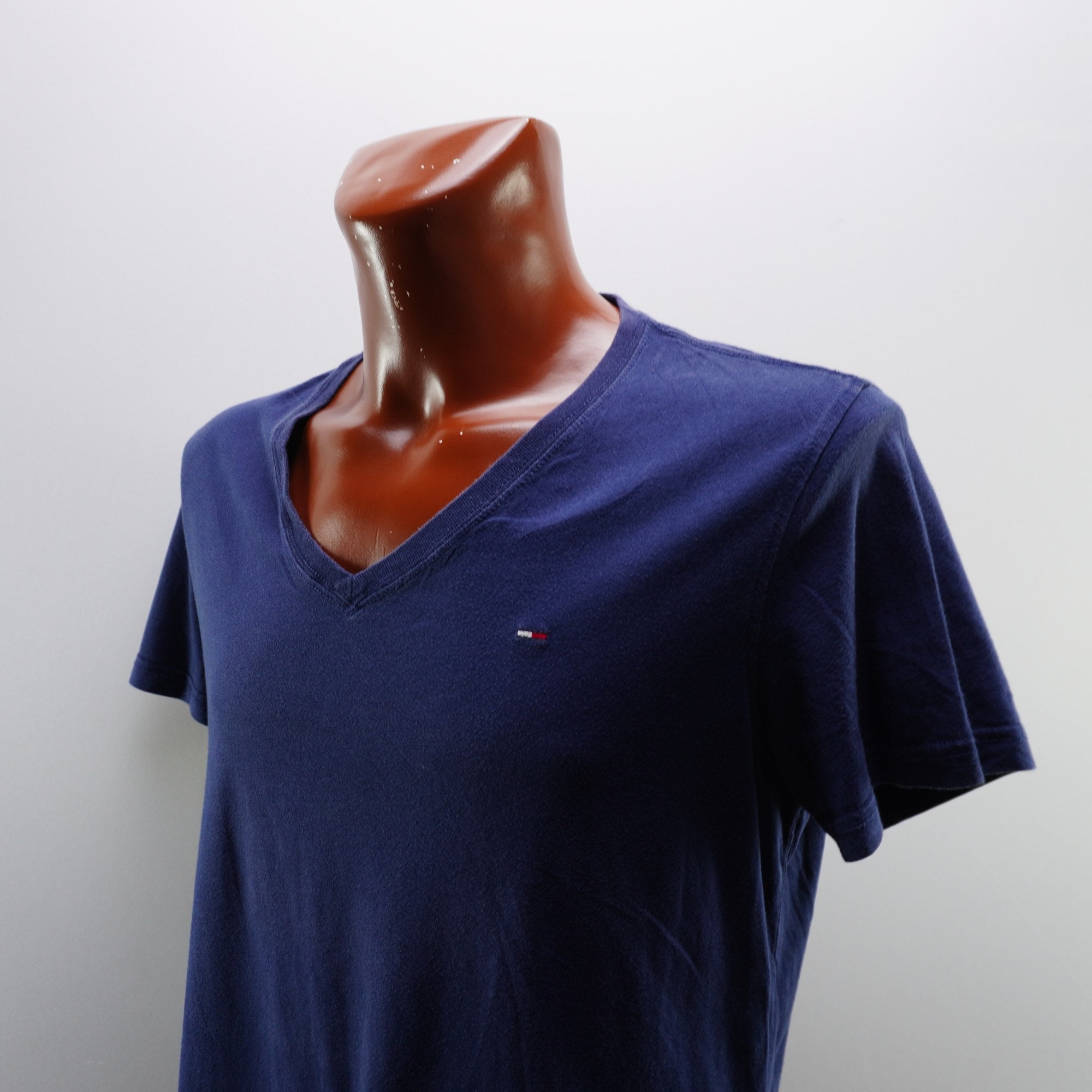 Camiseta de Manga Corta Tommy Hilfiger para Hombre Usada - Azul Marino, L