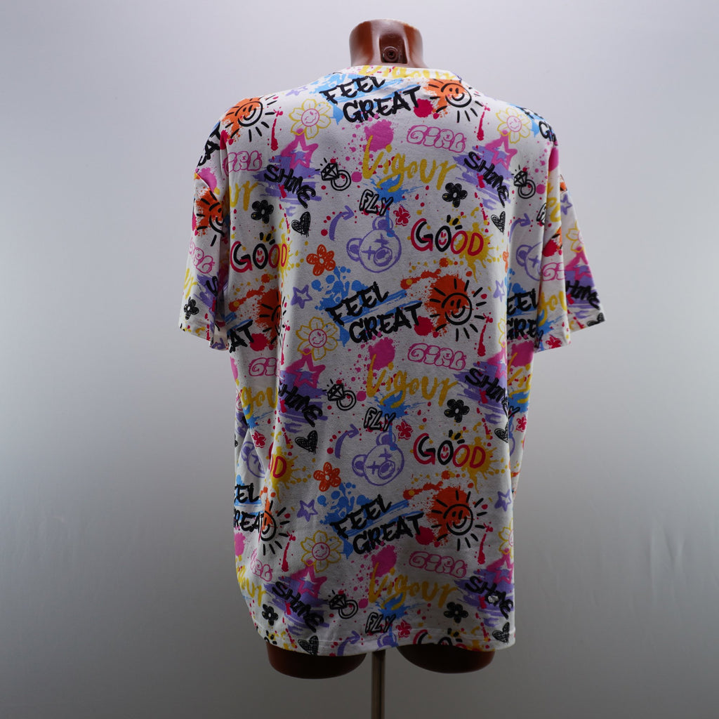 Camiseta de Manga Corta Italian Style para Mujer Usada - Multicolor, L