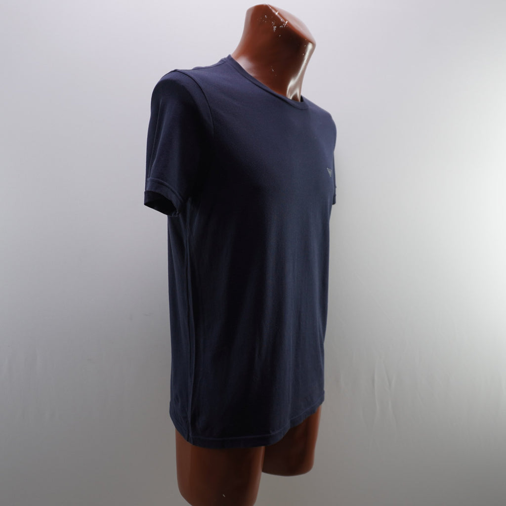 Camiseta de Manga Corta Emporio Armani para Hombre - Azul Marino, S, Usada en Muy Buen Estado