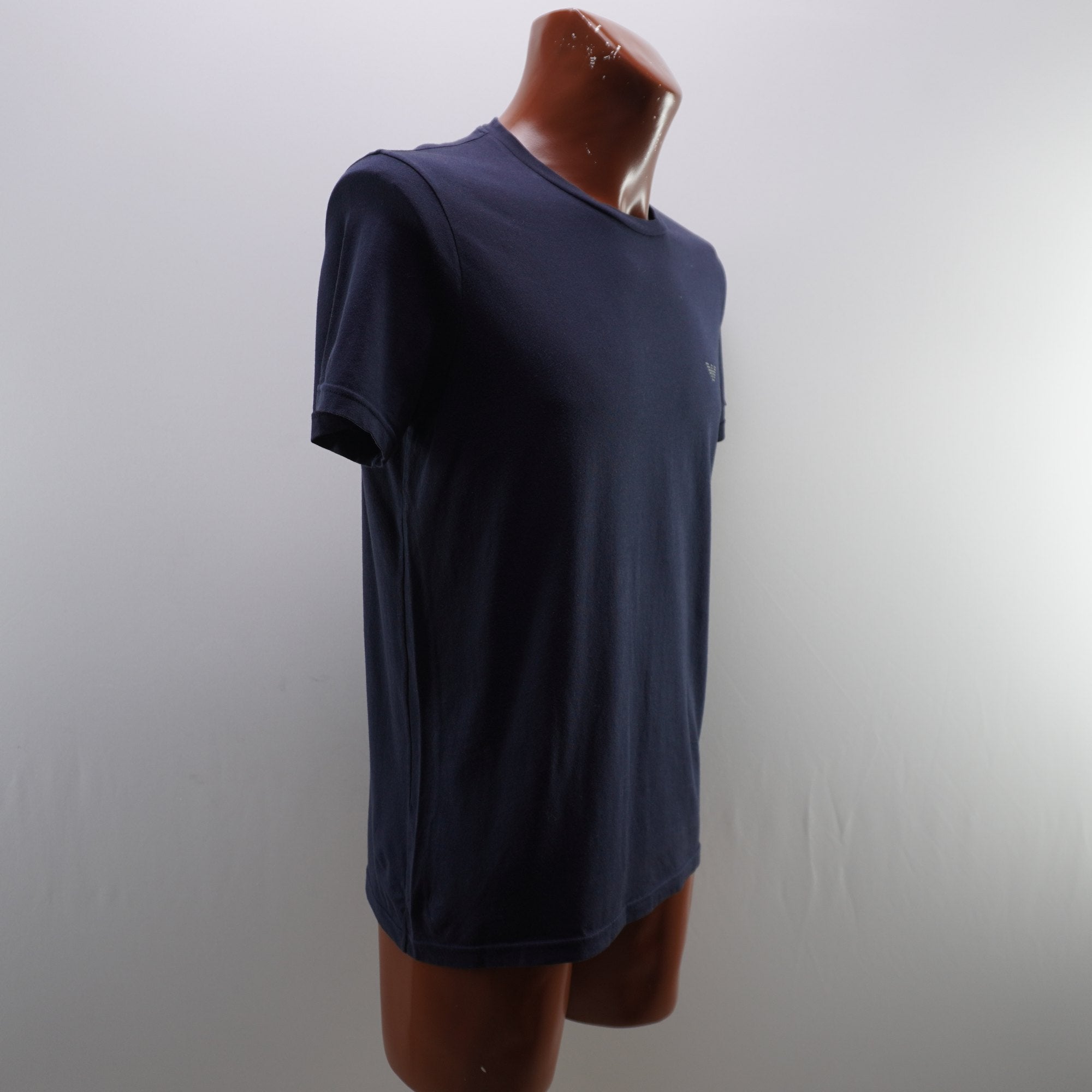 Camiseta de Manga Corta Emporio Armani para Hombre - Azul Marino, S, Usada en Muy Buen Estado