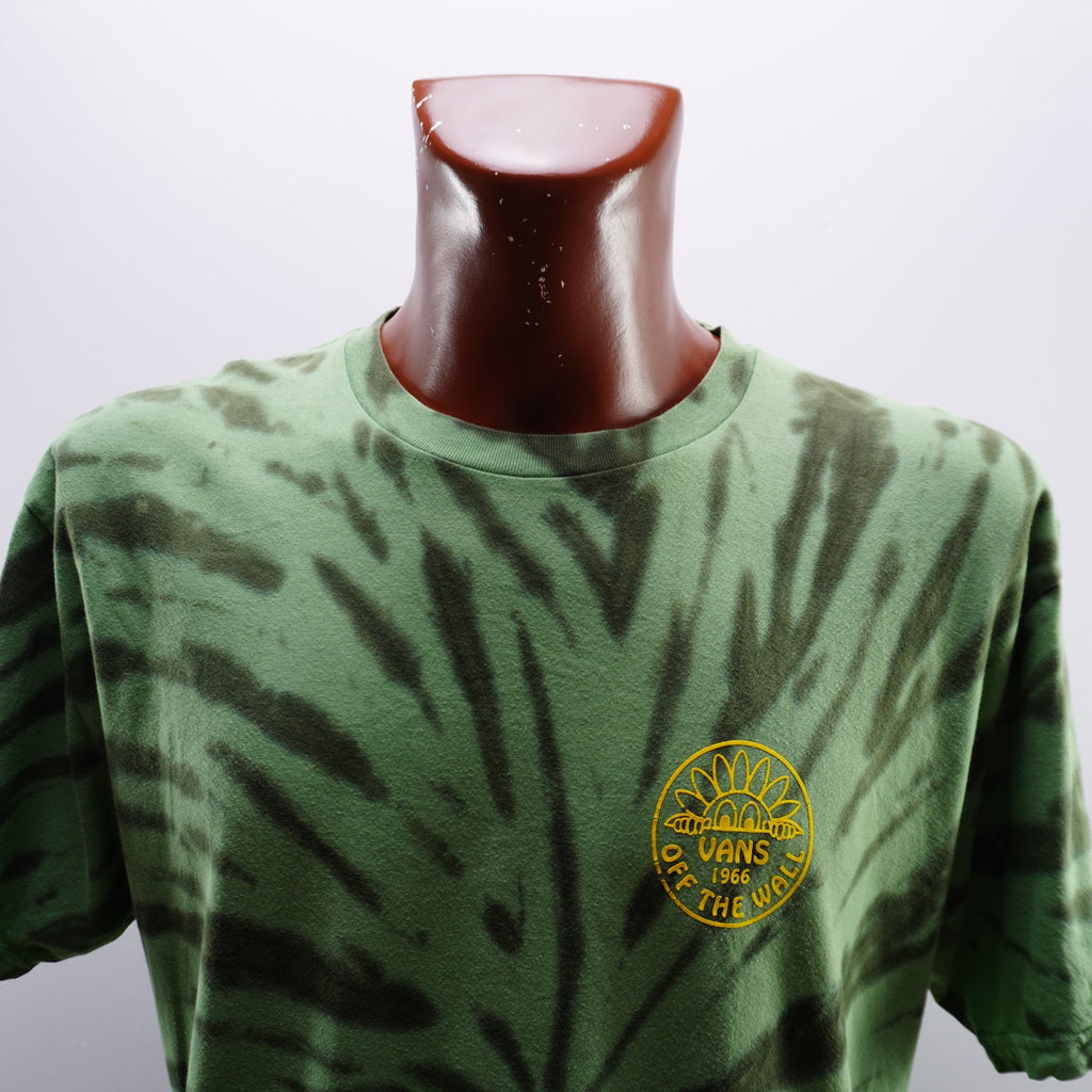 Camiseta de Manga Corta Vans para Hombre Usada - Verde, L