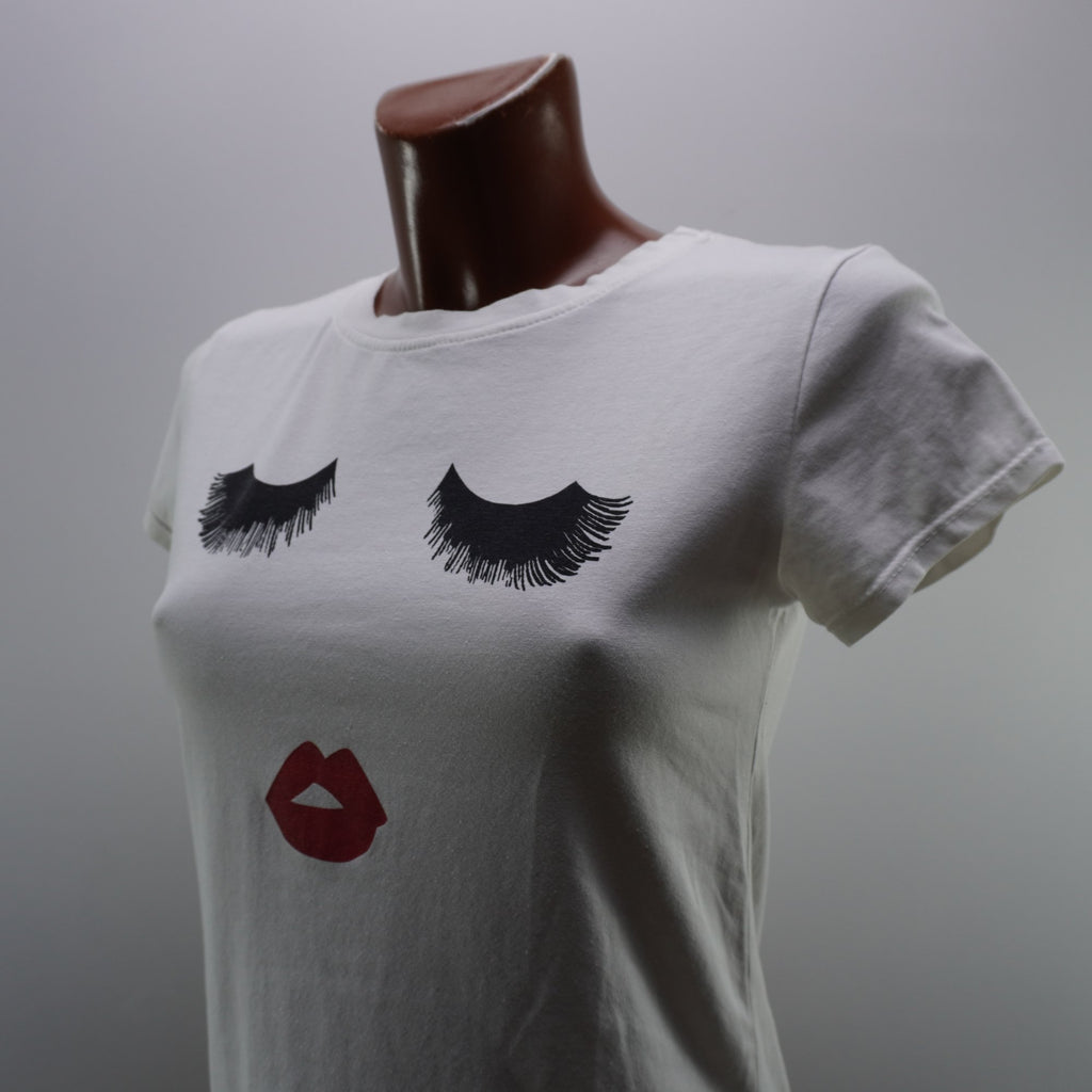 Camiseta de Manga Corta Rose Blu Candida para Mujer - Blanco, M (Usada en Muy Buen Estado)