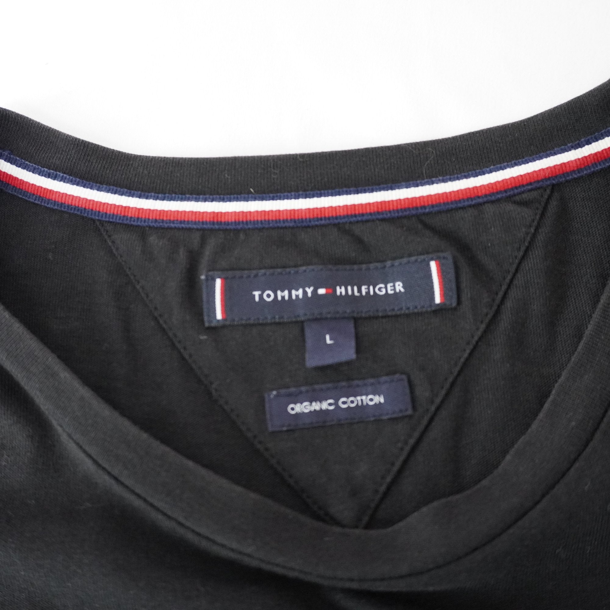 Camiseta de Manga Corta Tommy Hilfiger para Mujer Usada - Negro, L