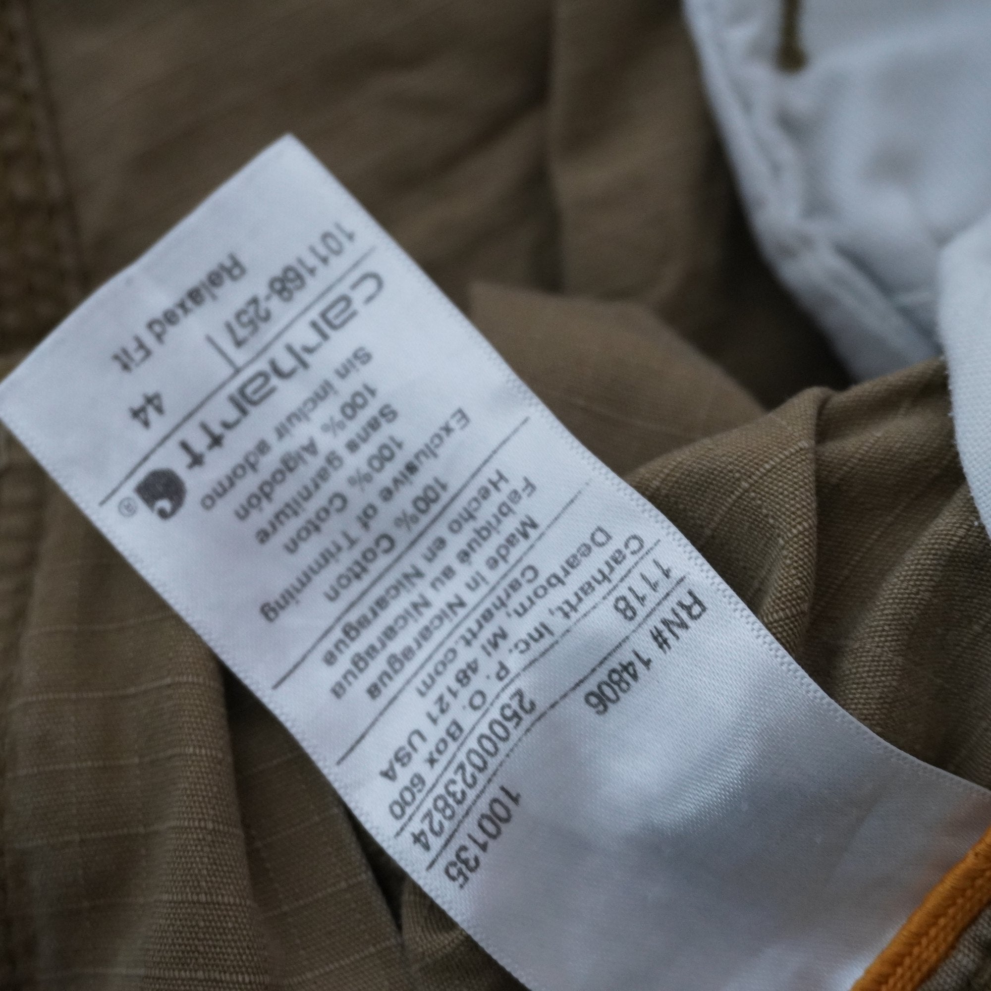 Pantalones Cortos Vaqueros Carhatt para Hombre Usados - Beige, XXL