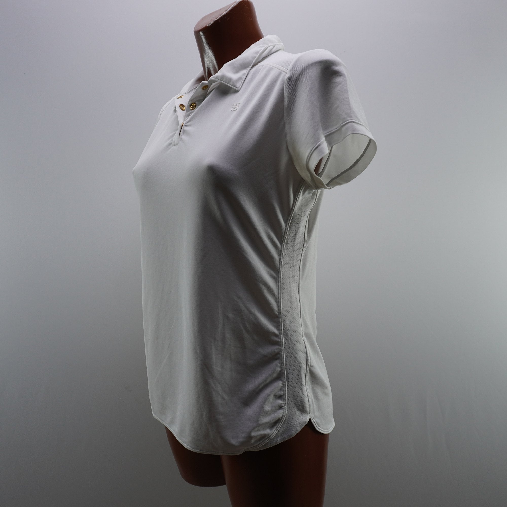 Camiseta de Manga Corta Wilson para Mujer - Blanco, XL, Usada en Muy Buen Estado