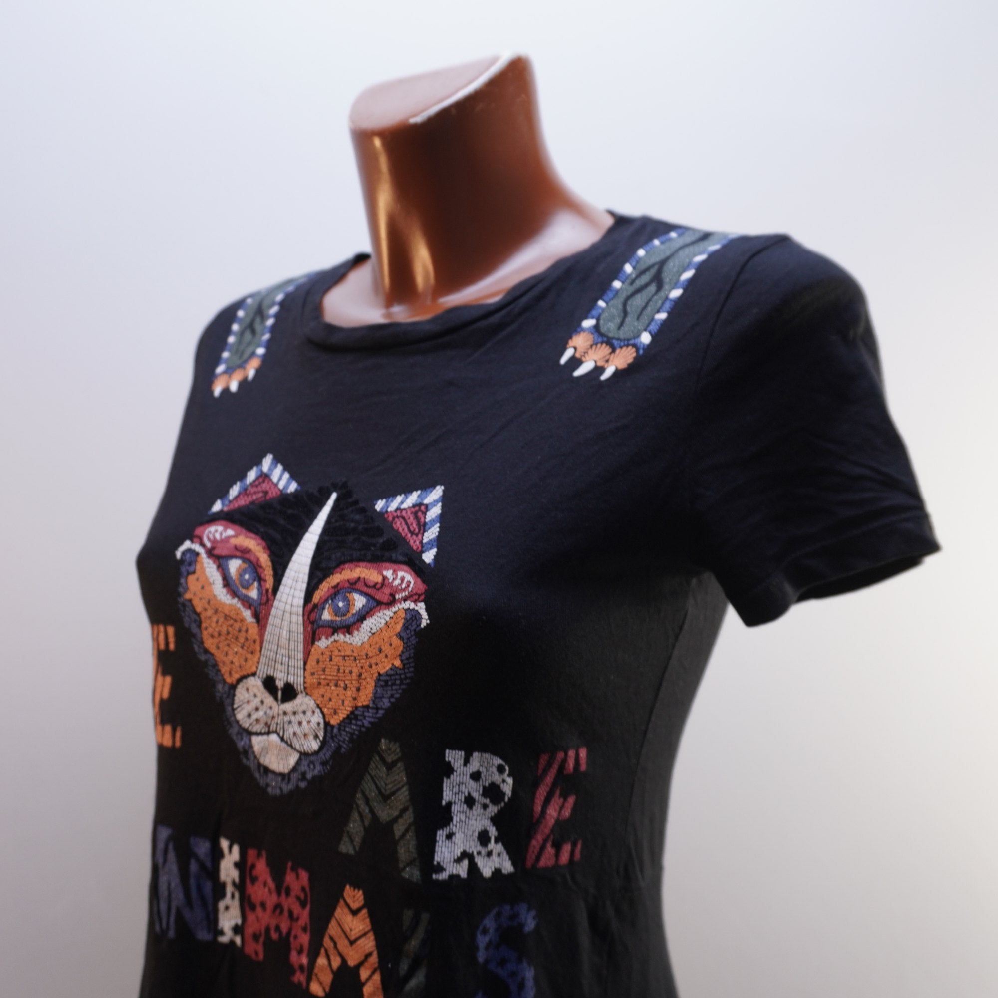 Camiseta Desigual para Mujer Usada - Negra, S