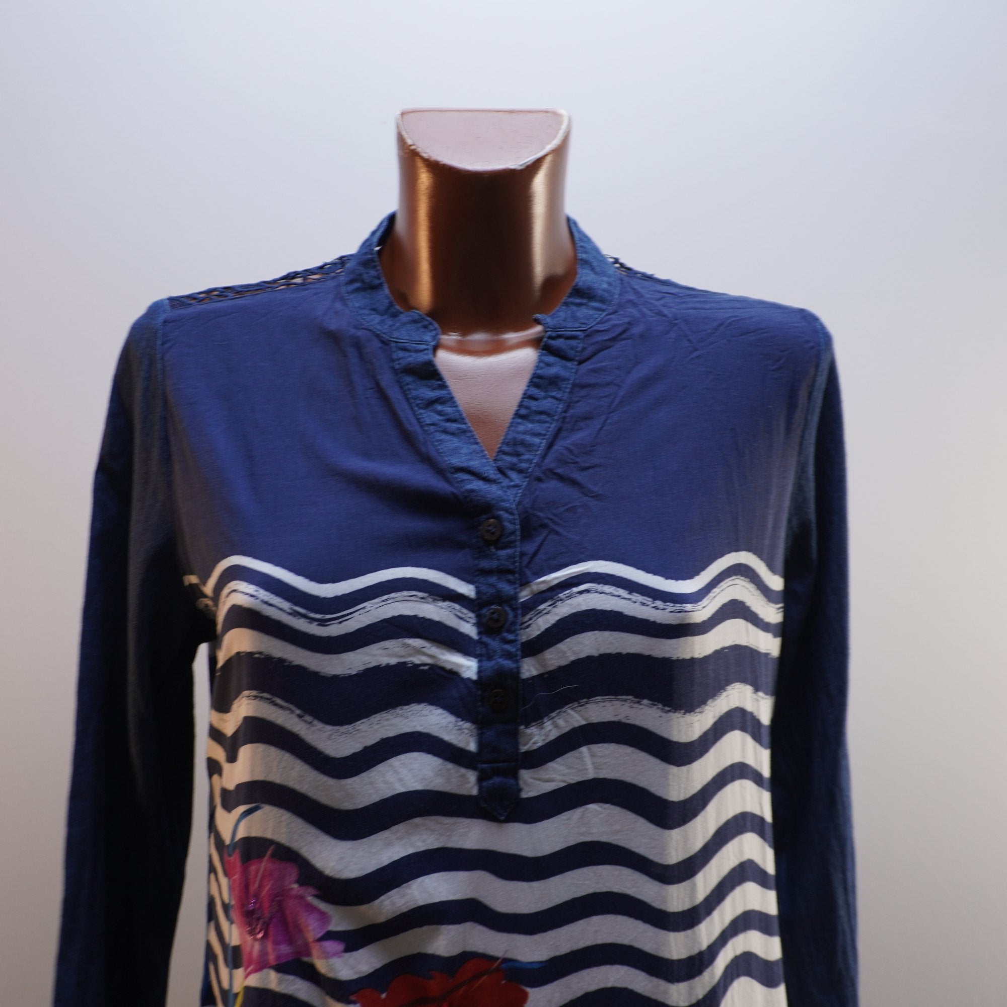 Camisa Henley Desigual para Mujer Usada - Azul, L