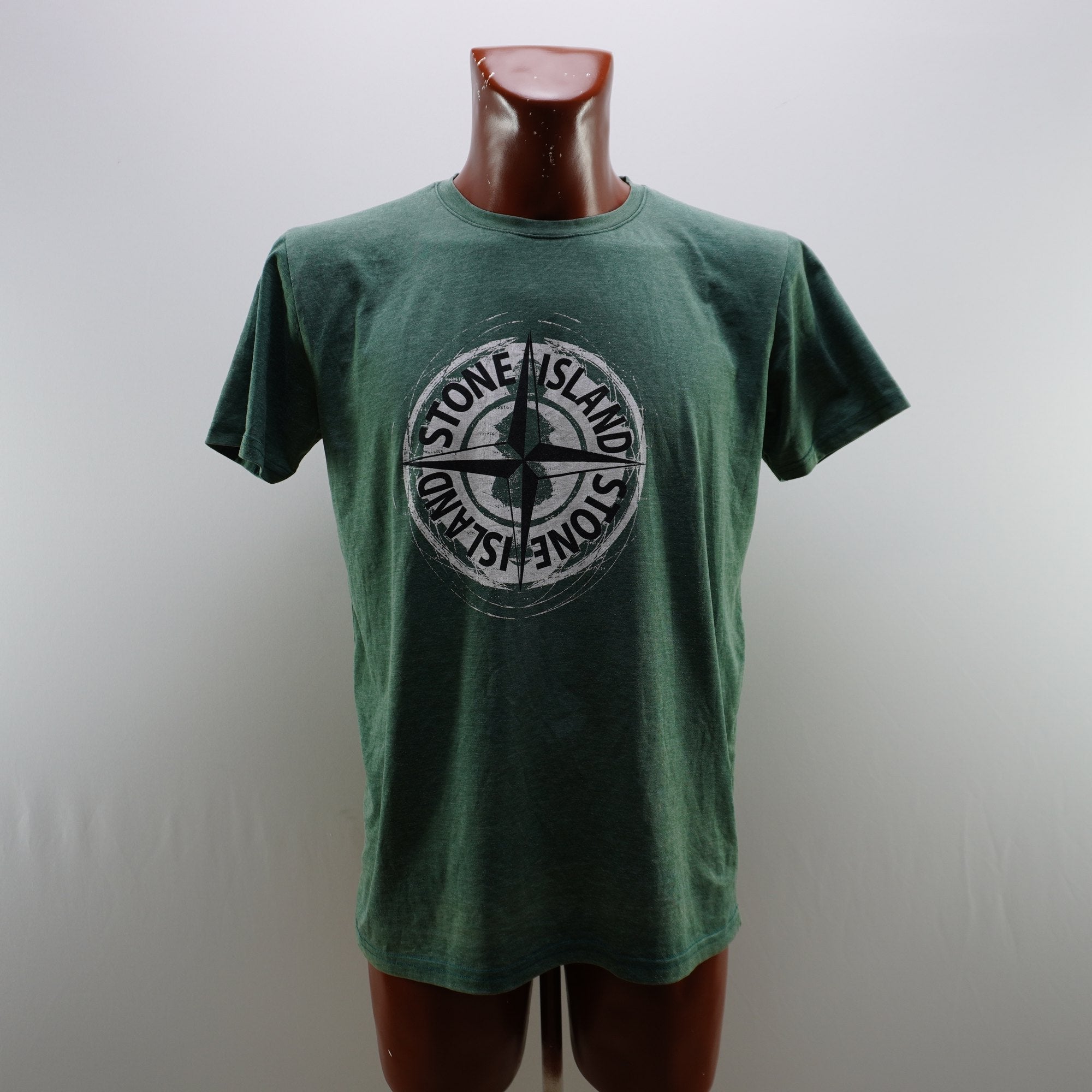 Camiseta de Manga Corta Stone Island para Hombre Usada - Verde, XL