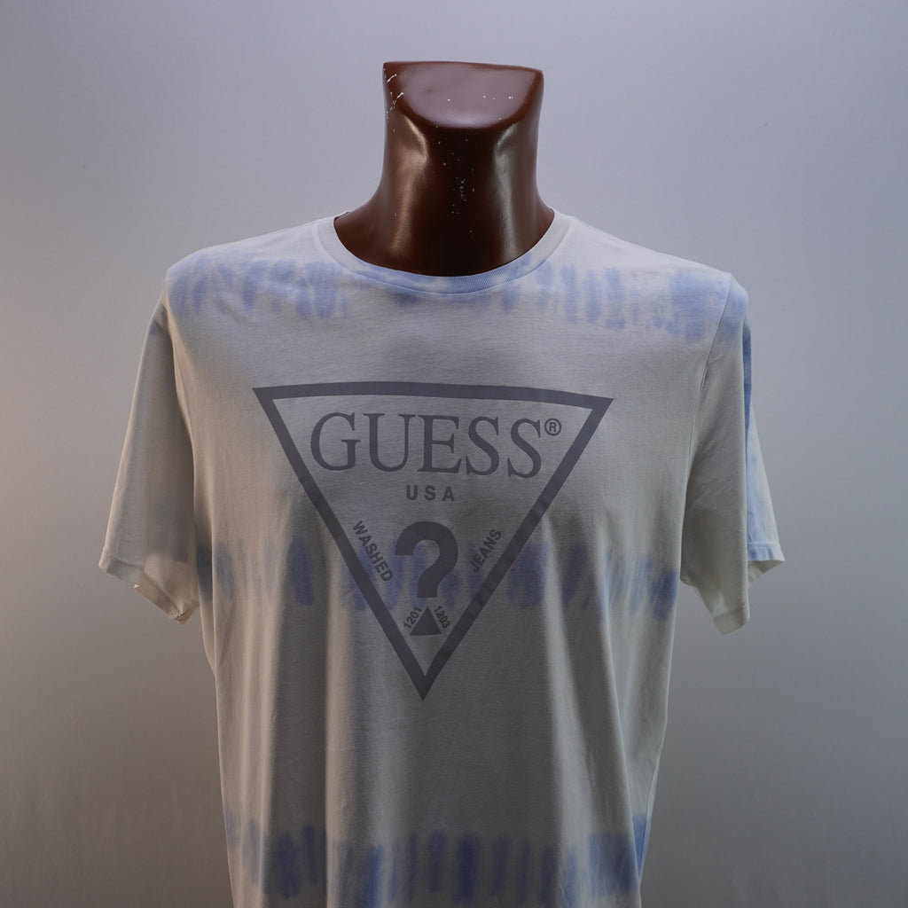 Camiseta de Manga Corta Guess para Hombre Usada - Azul, XL