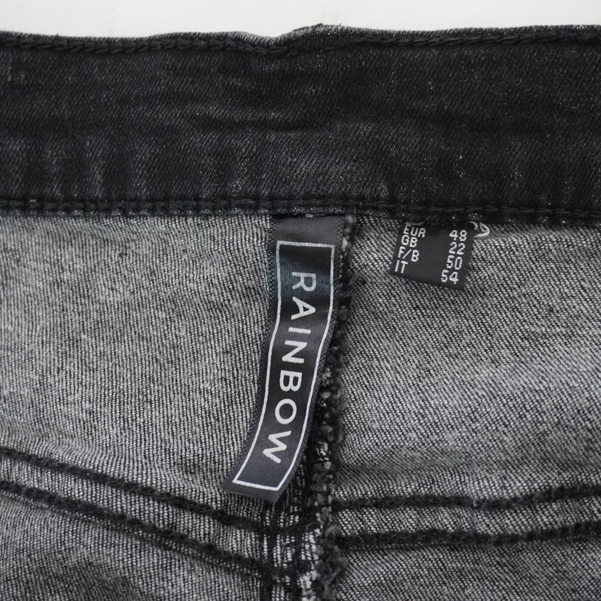 Pantalones Cortos Vaqueros Rainbow para Mujer Usados - Negro, XXXL