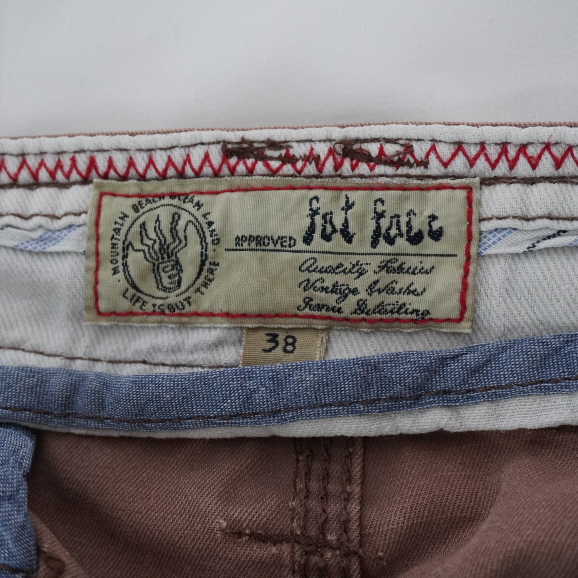 Pantalones Cortos Cargo Fat Face para Hombre - Marrón, XL, Usados en Muy Buen Estado