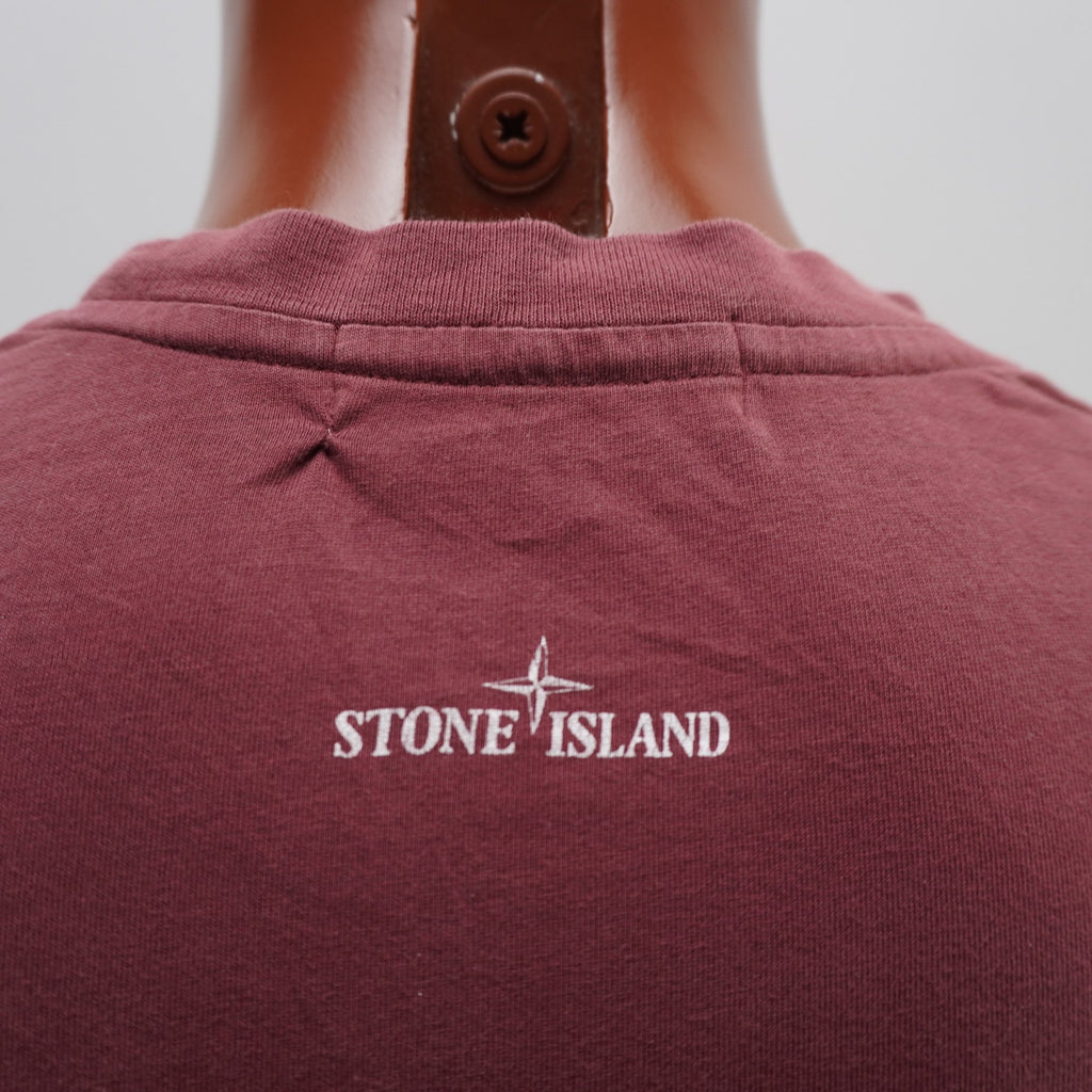 Camiseta de Manga Corta Stone Island para Hombre Usada - Roja, L