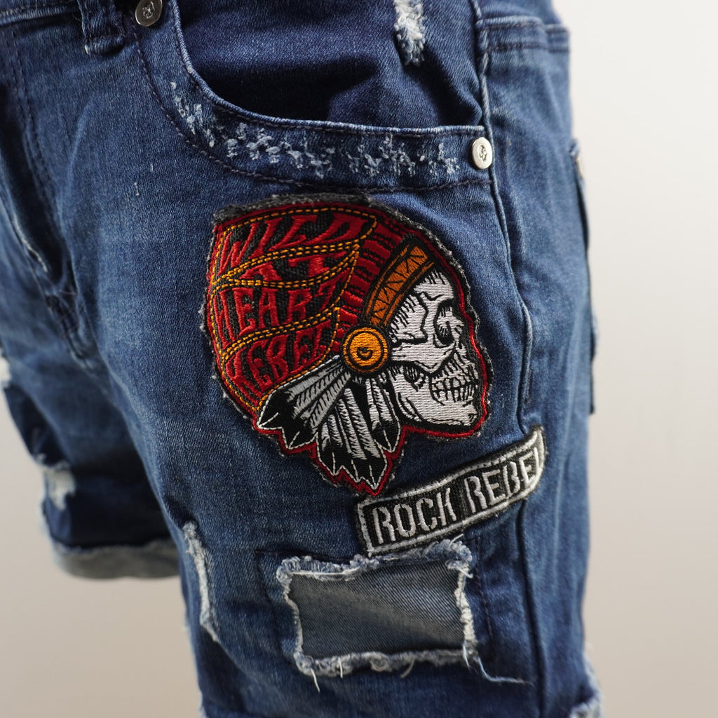 Pantalones Cortos Vaqueros Rock Rebel para Mujer Usados - Azul, L