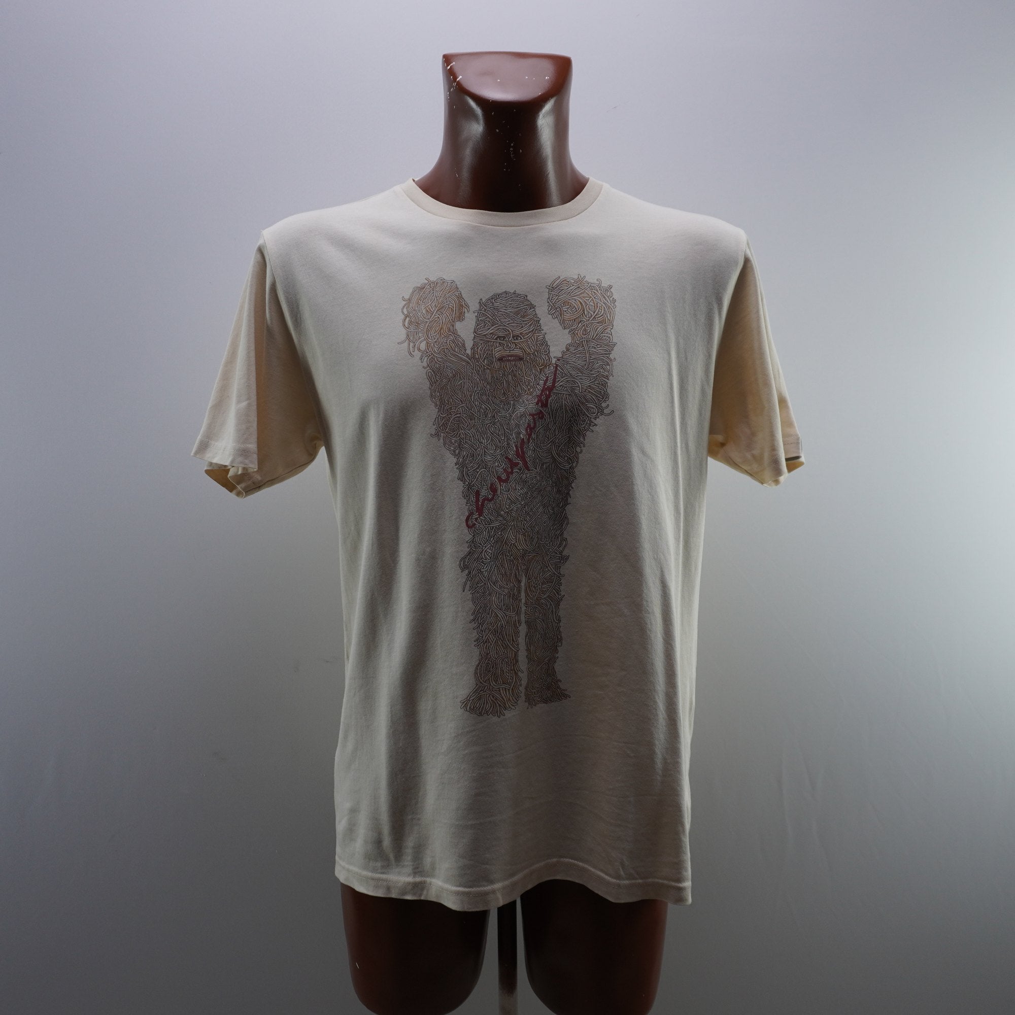 Camiseta de Manga Corta Typographia para Hombre Usada - Beige, L