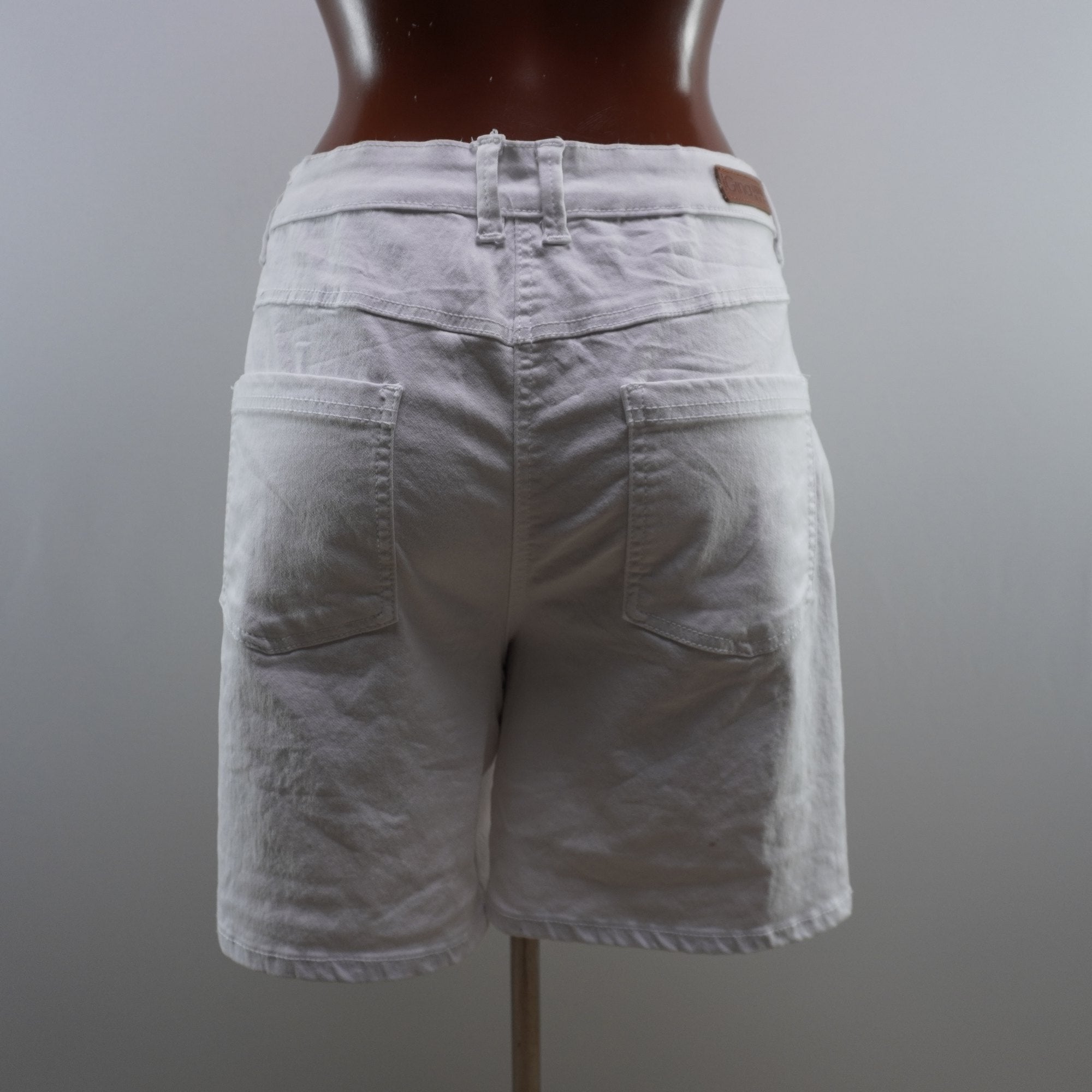 Pantalones Cortos Vaqueros Gina para Mujer Usados - Blanco, XXL