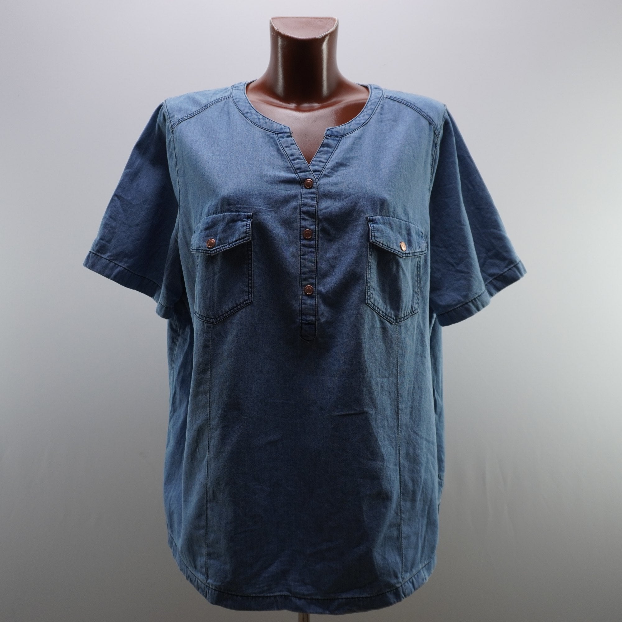 Camisa Ulla Popken para Mujer Usada - Azul, XXXL