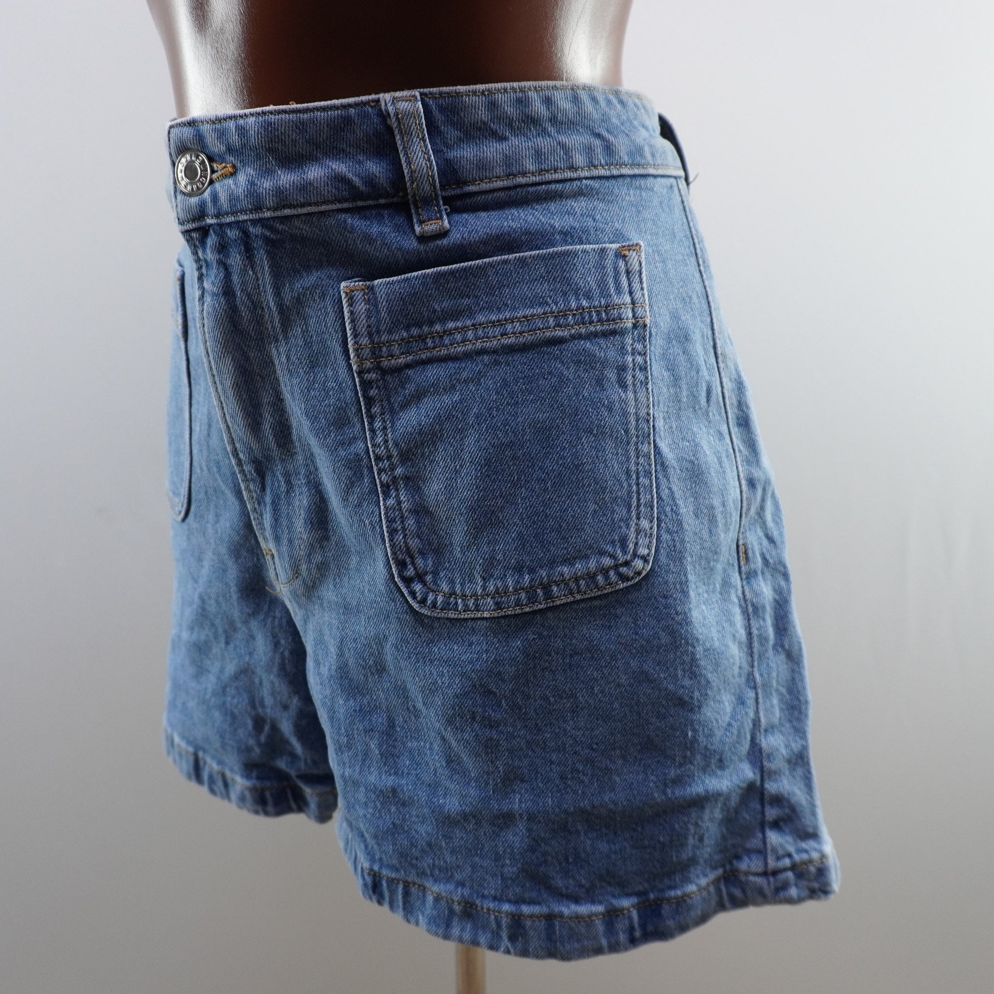 Pantalones Cortos Vaqueros MNG para Mujer Usados - Azul, XXL