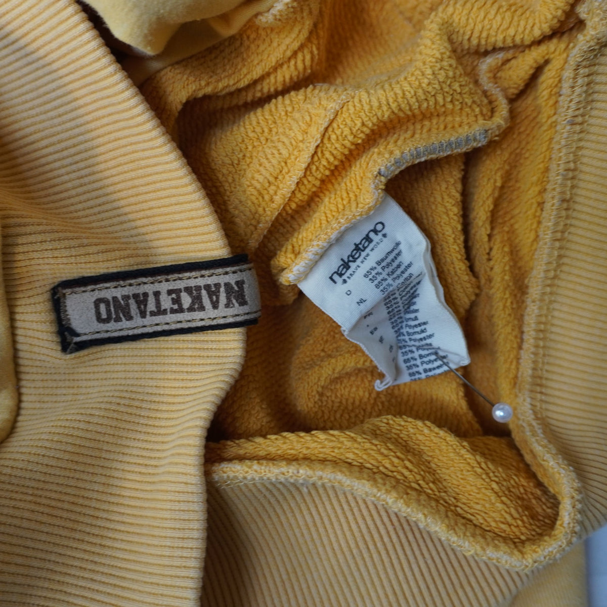 Sudadera con Capucha Naketano para Mujer Usada - Amarilla, M