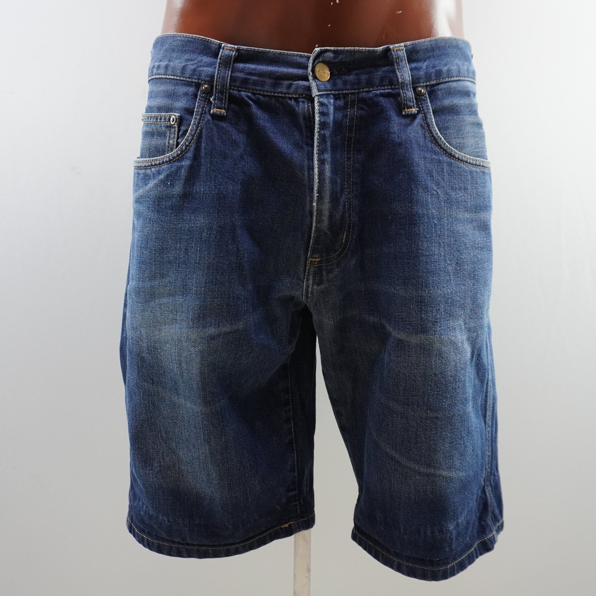 Pantalones Cortos Vaqueros Carhartt para Hombre - Azul, Grande (L)