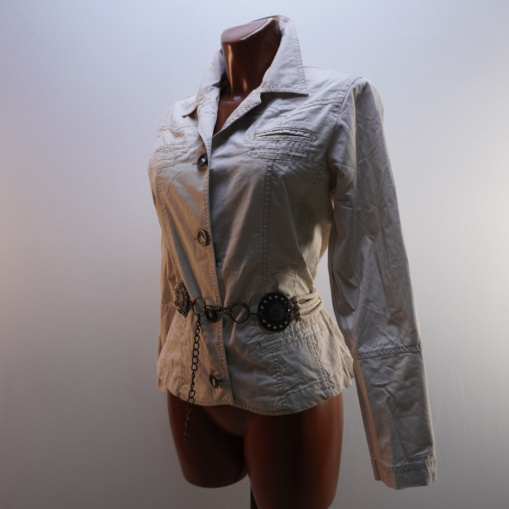 Cazadora Vaquera Caro para Mujer Usada - Beige, M