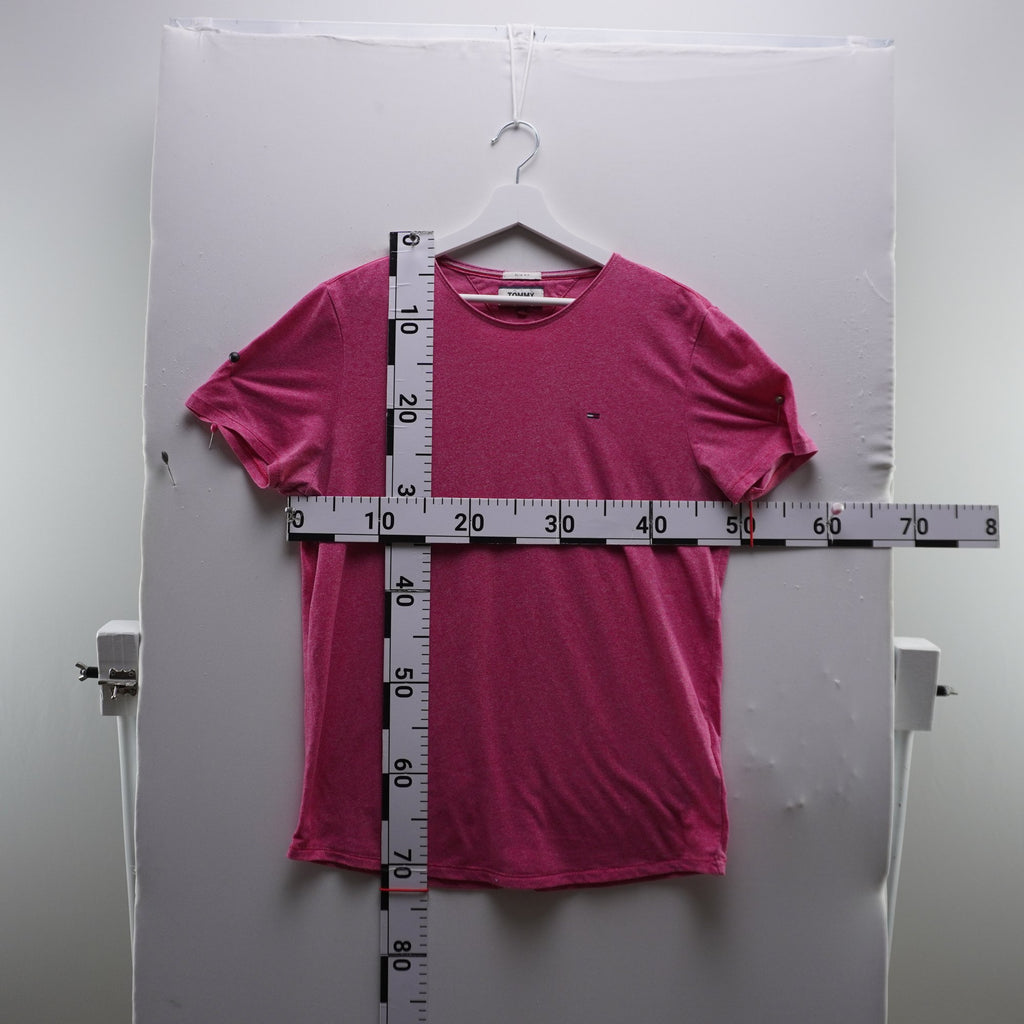 Camiseta de Manga Corta Tommy Hilfiger para Mujer - Rosa, M, Usada en Muy Buen Estado