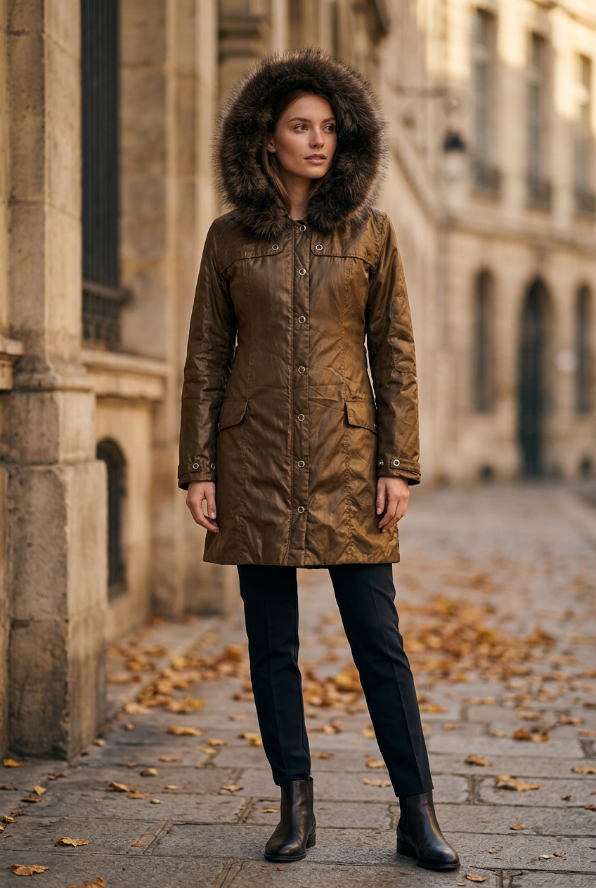 Parka Adidas para Mujer Usada - Verde, S