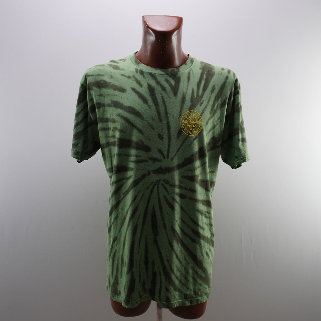 Camiseta de Manga Corta Vans para Hombre Usada - Verde, L