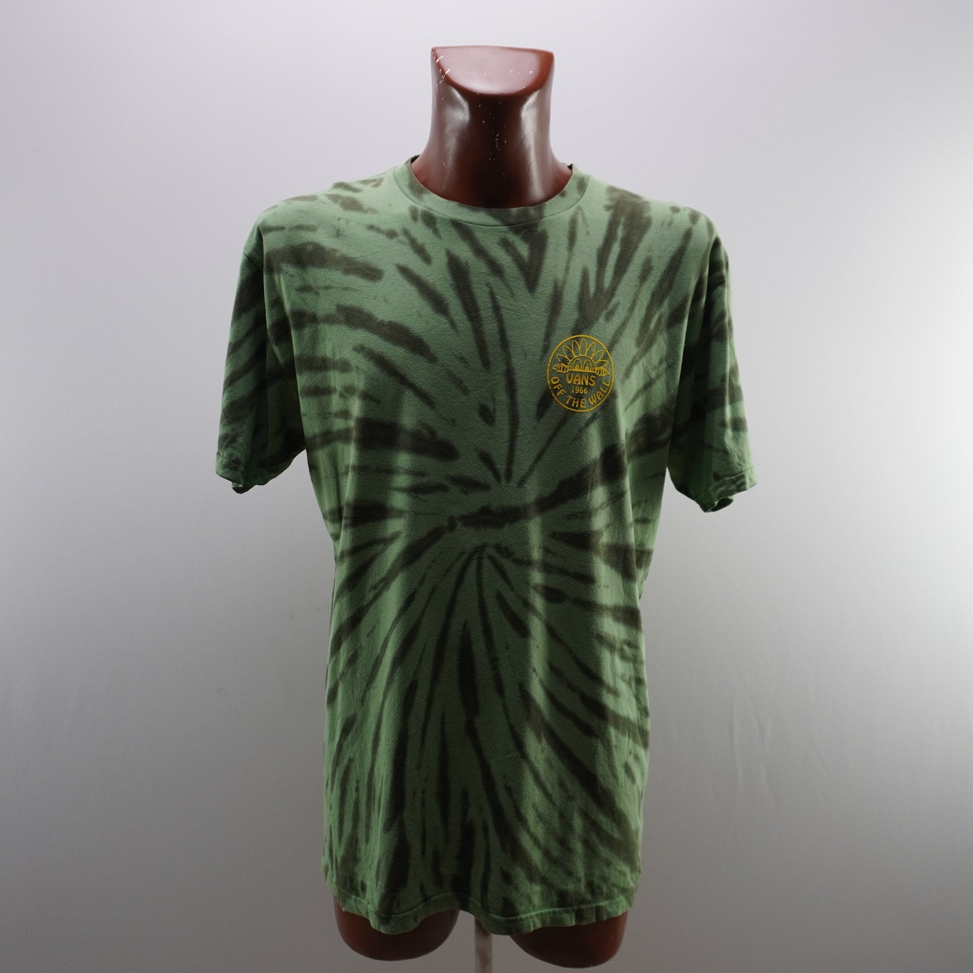 Camiseta de Manga Corta Vans para Hombre Usada - Verde, L